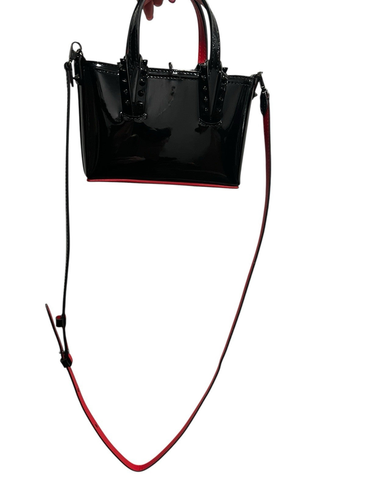 Christian Louboutin Cabas Mini Patent Noir Tote Crossbody