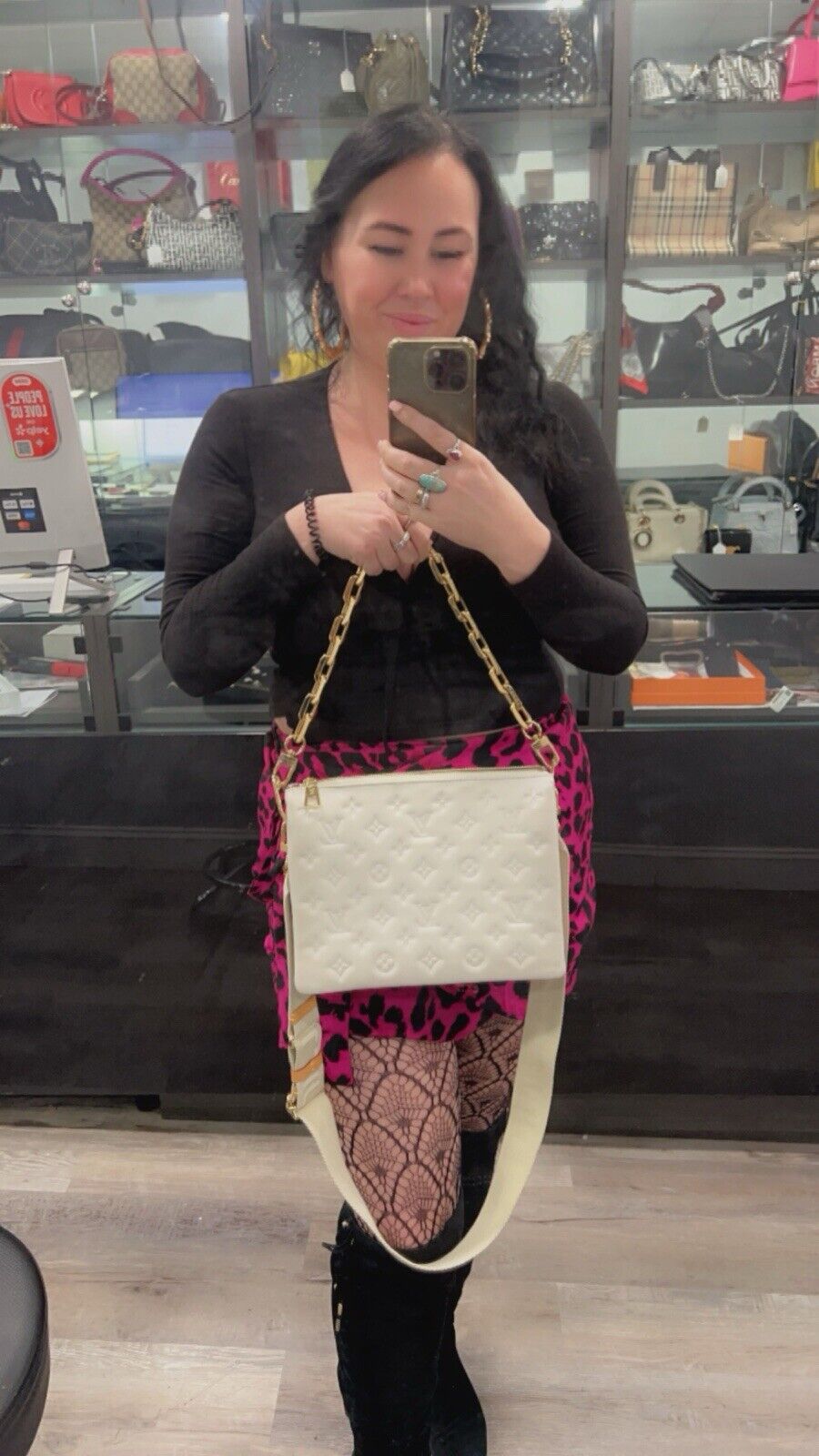 Louis Vuitton Cream Coussin PM Box Duster & Tags