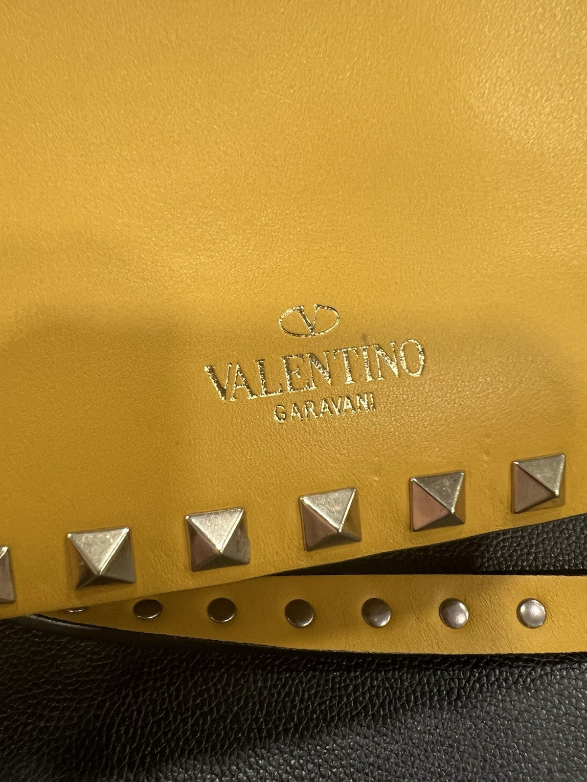 Valentino Garavani Yellow Rockstud Crossbody Small Bag Retail $2195