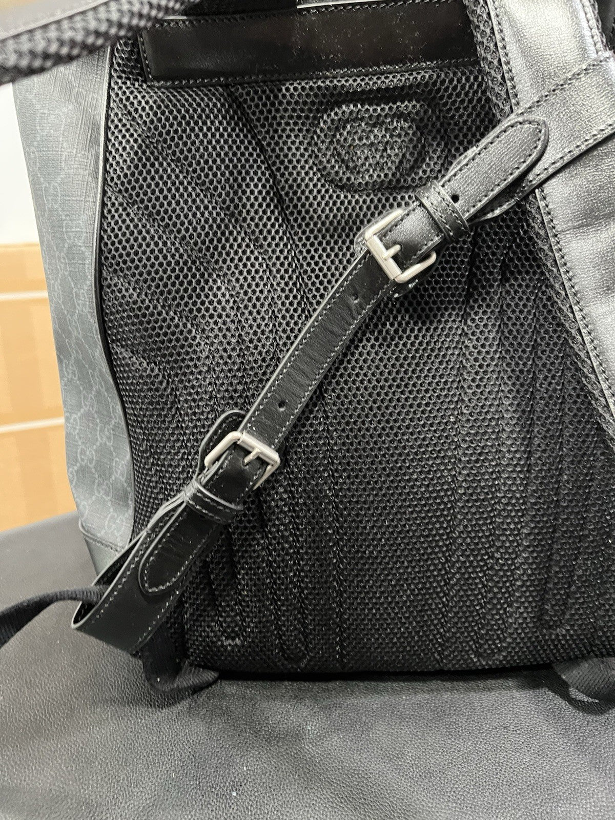 Gucci GG Black Supreme Azalea Medium Retro Backpack