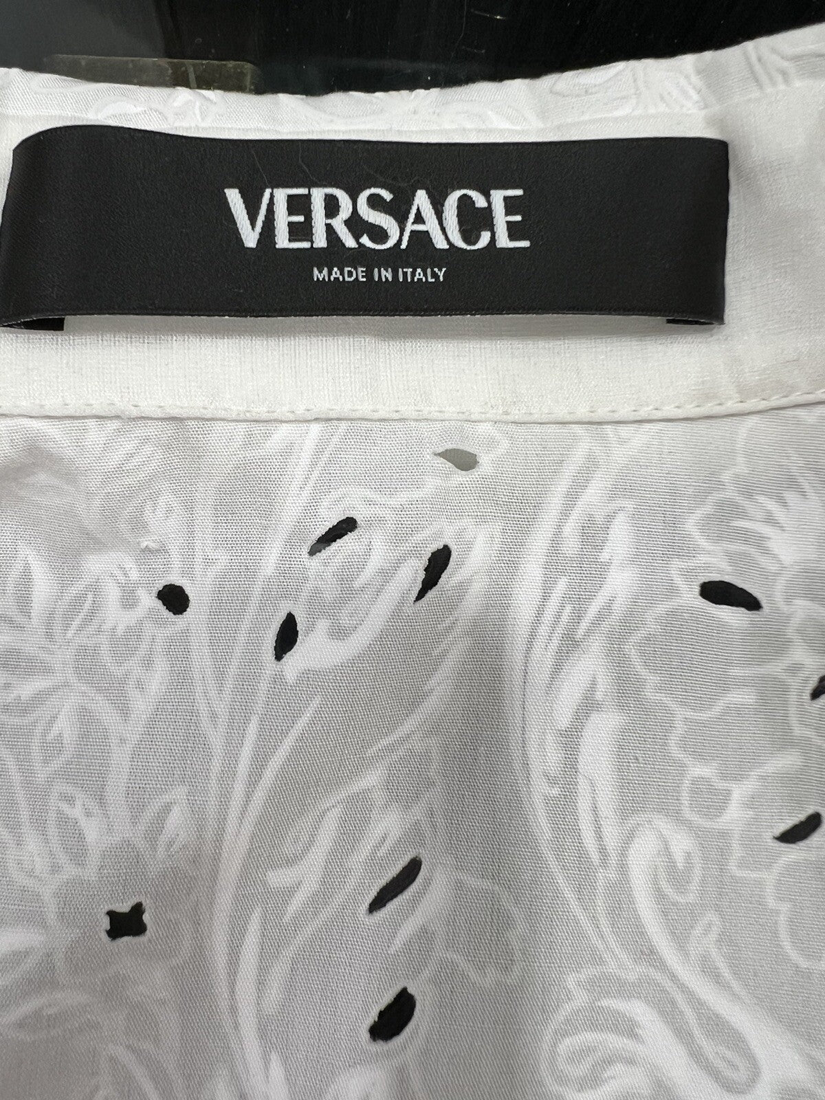Versace Sangallo Barocco Embroidered Shirtdress Size 42/US6