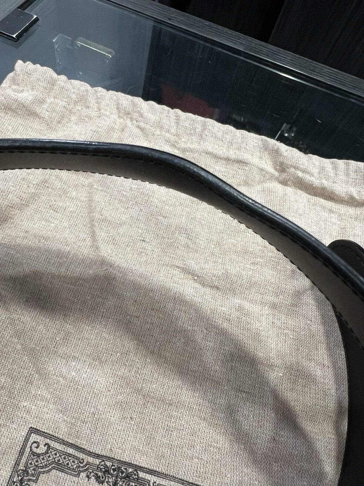 Gucci Marmont Black/Aged Gold Belt Duster  80/32"