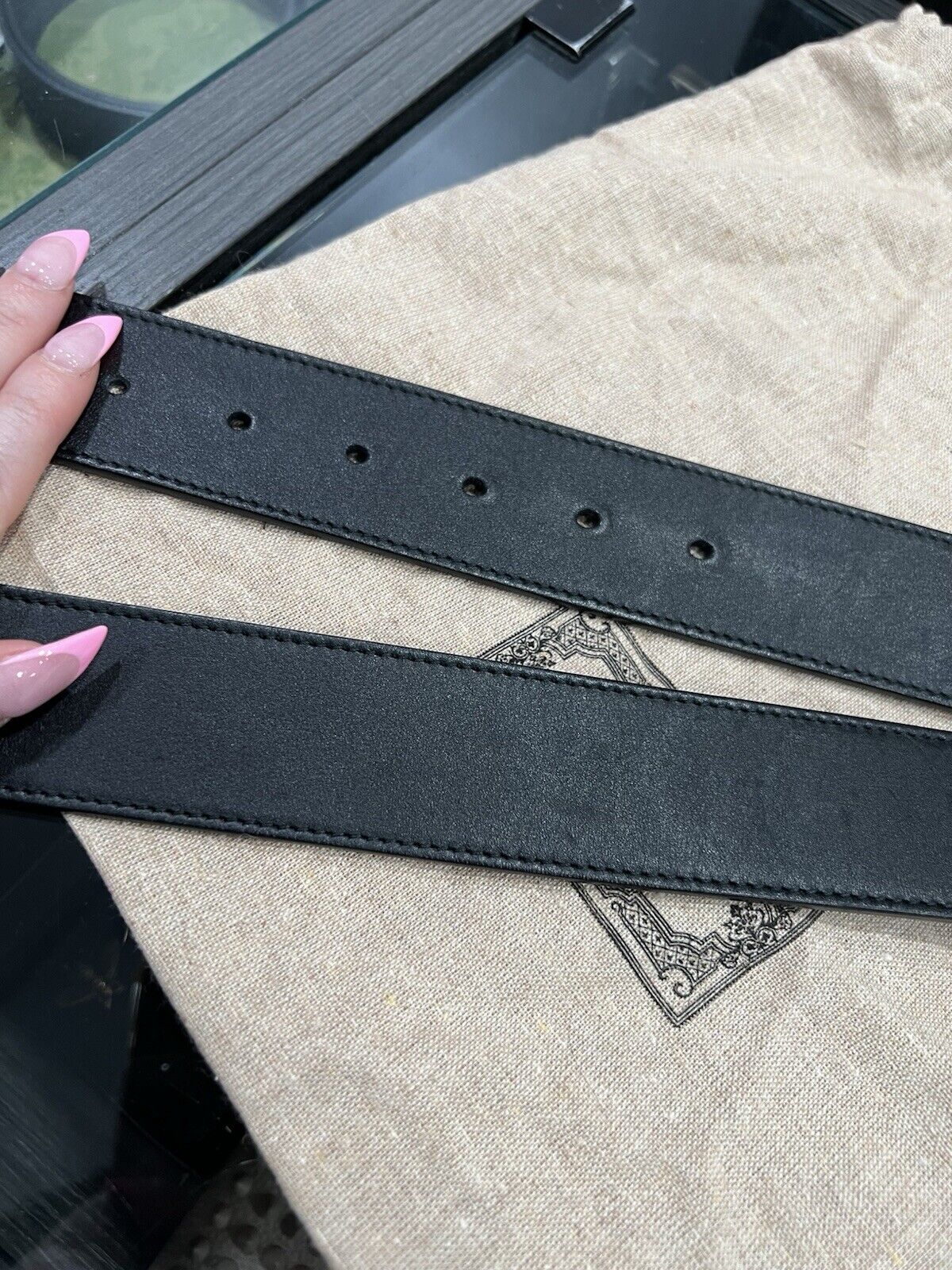 Gucci Marmont Black/Aged Gold Belt Duster  80/32"