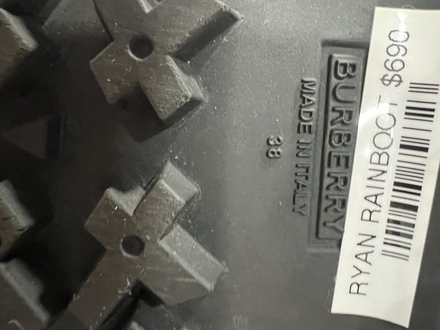 Burberry Plaid Short Rainboots Size 38/US8