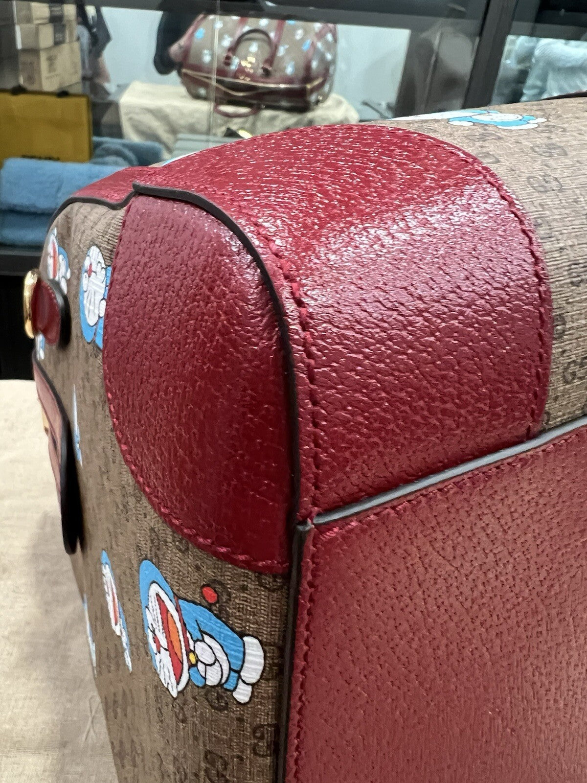 Gucci X Fujiko Pro Doraemon GG Supreme Canvas Boston Duffle Bag NWOB