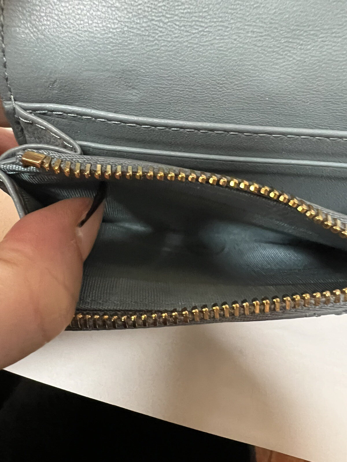 Dior Caro Glycine Wallet Cloud Blue Supple Cannage Calfskin