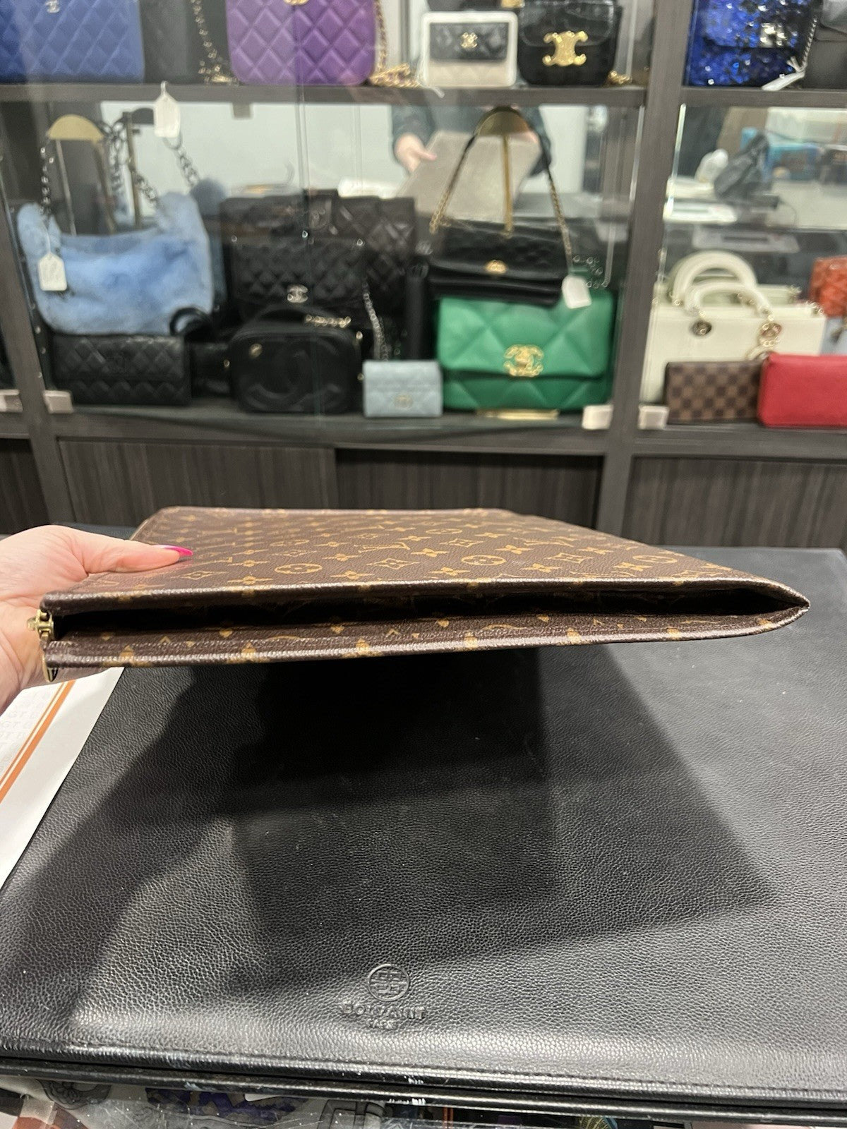 Louis Vuitton Poche Documents Portfolio Case W/Duster & Authenticity