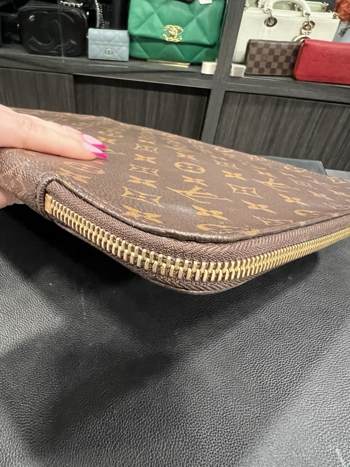 Louis Vuitton Poche Documents Portfolio Case W/Duster & Authenticity