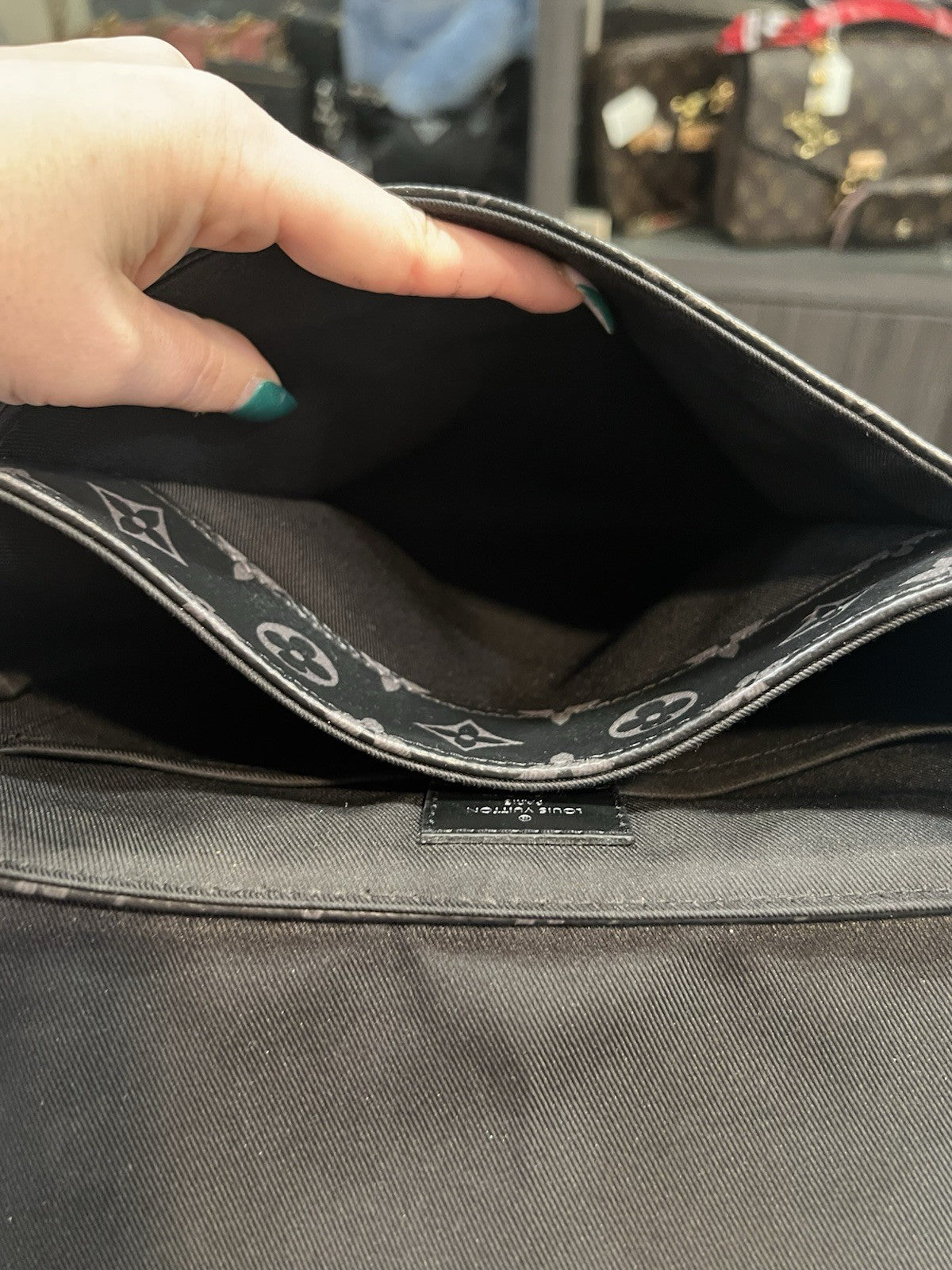 Louis Vuitton Monogram Eclipse District PM Messenger W/Authenticity
