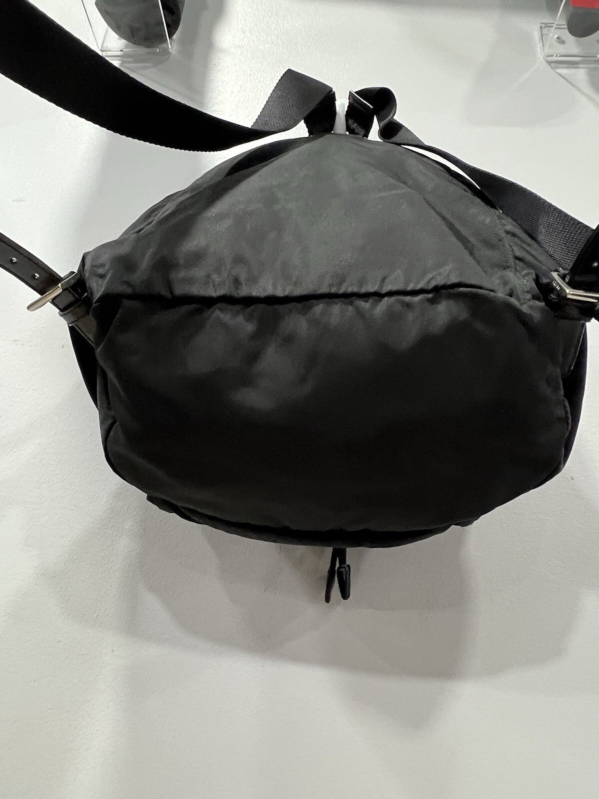 Prada Vela Nylon Tessuto Black Backpack With Certificate Of Authenticity