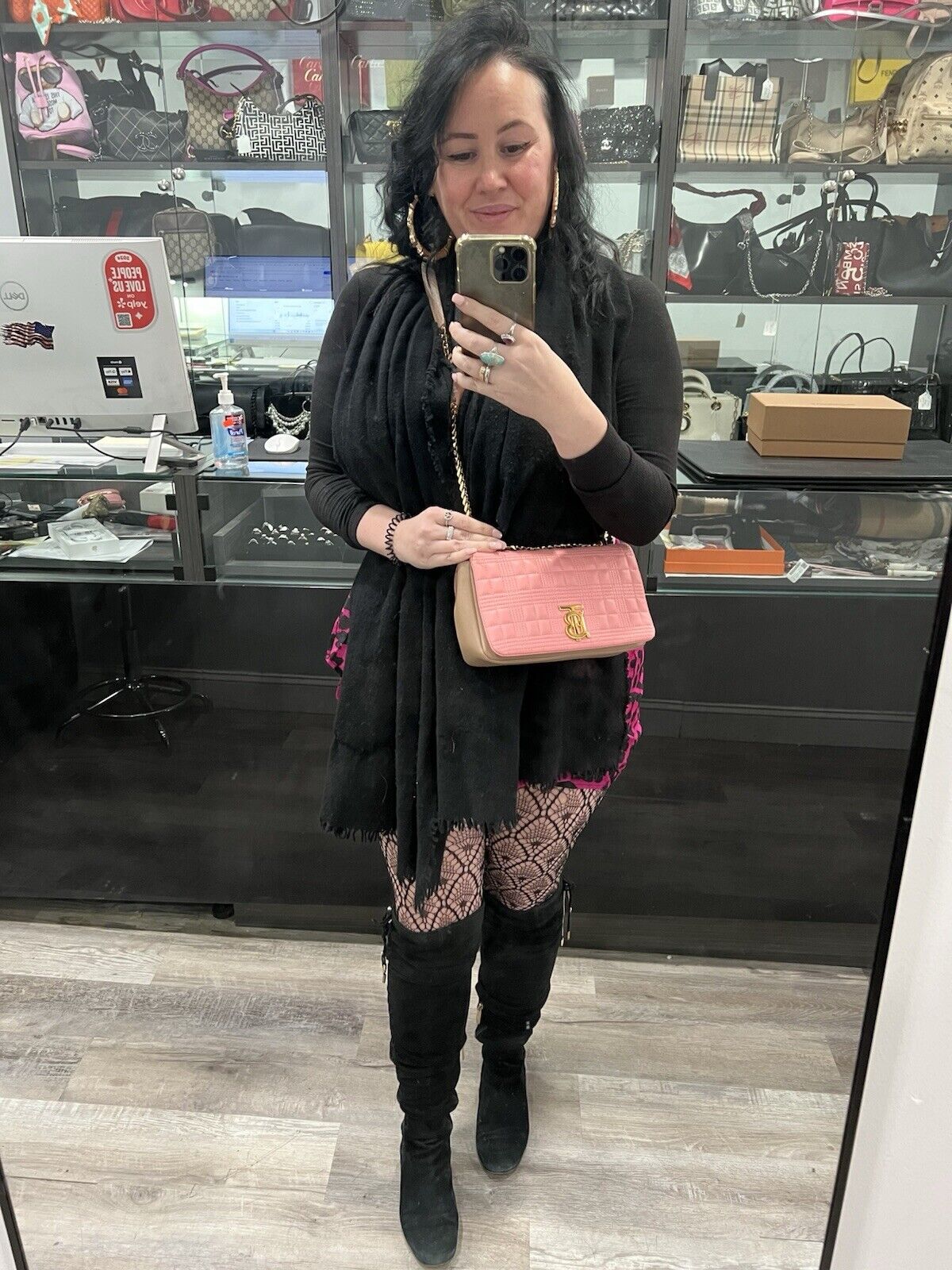 Burberry Lola Peony/Camel Small