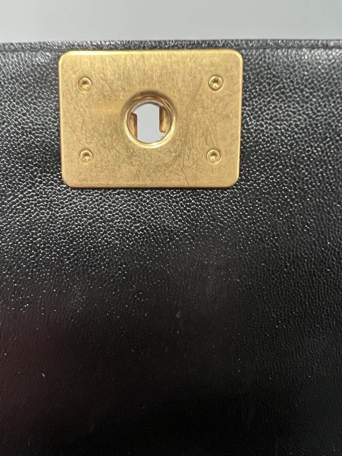 Chanel Black Gold Chevron Caviar Boy Bag With Duster & Authenticity Retail $6900