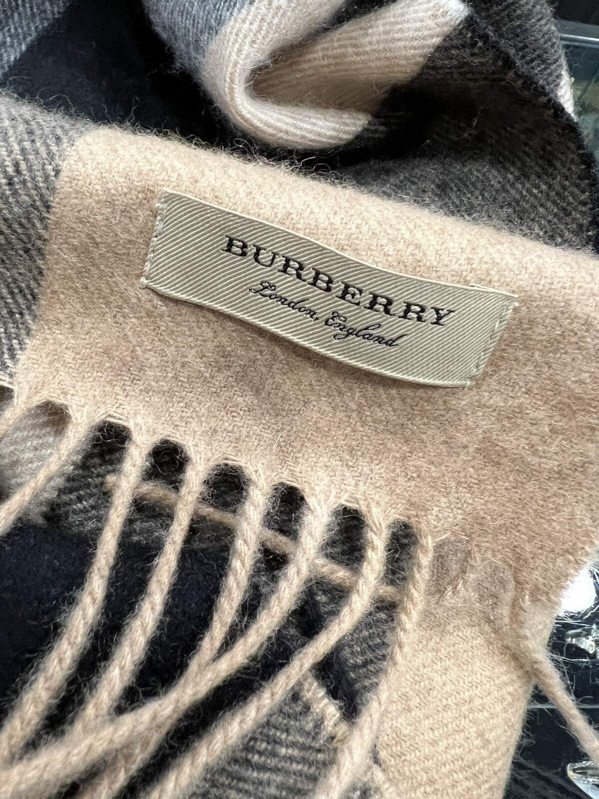 Burberry Cashmere Check Scarf Scarf