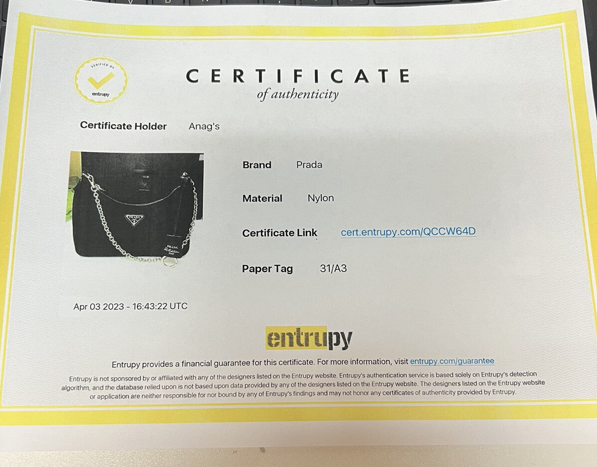 Prada Nylon Re-Edition 2005  Includes Certificate Of Authenticity