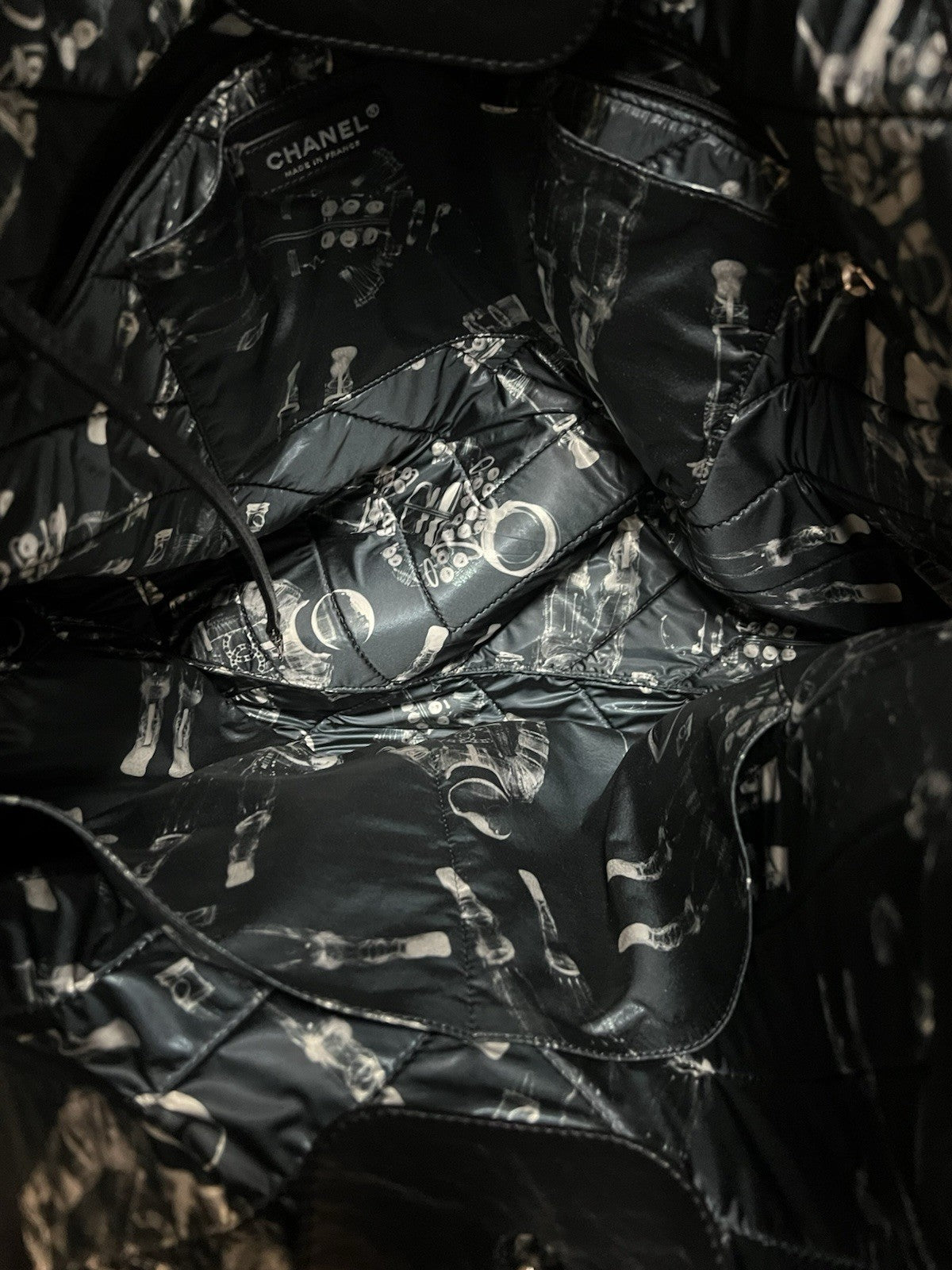 Chanel Leather Quilted Big Bang Travel Hobo Bag W/Authenticity