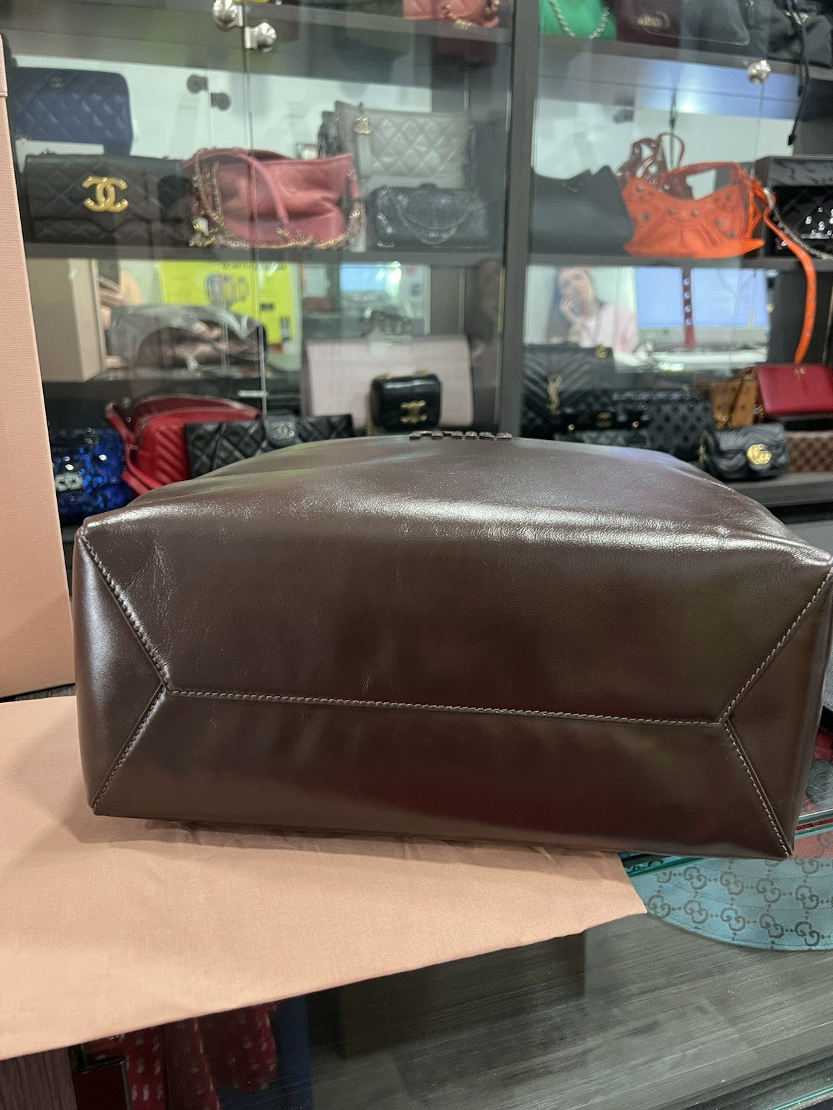 MIU MIU Ivy Tote Brown Leather Shoulder Bag NIB Retail $2590