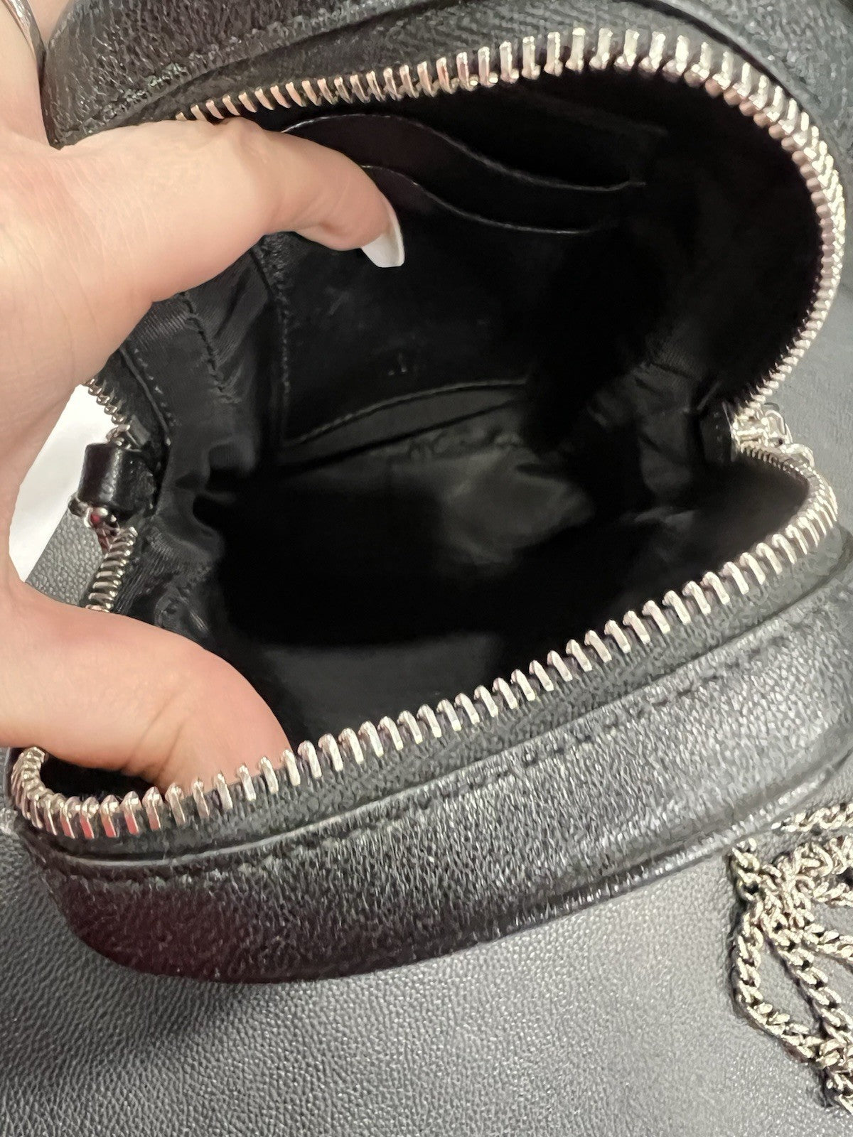 Gucci Mini Blondie Vertical Black Chain Bag With Authenticity