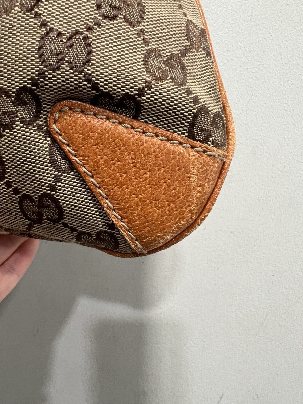 Gucci GG Canvas Bit Creole Shoulder Bag With Authenticity
