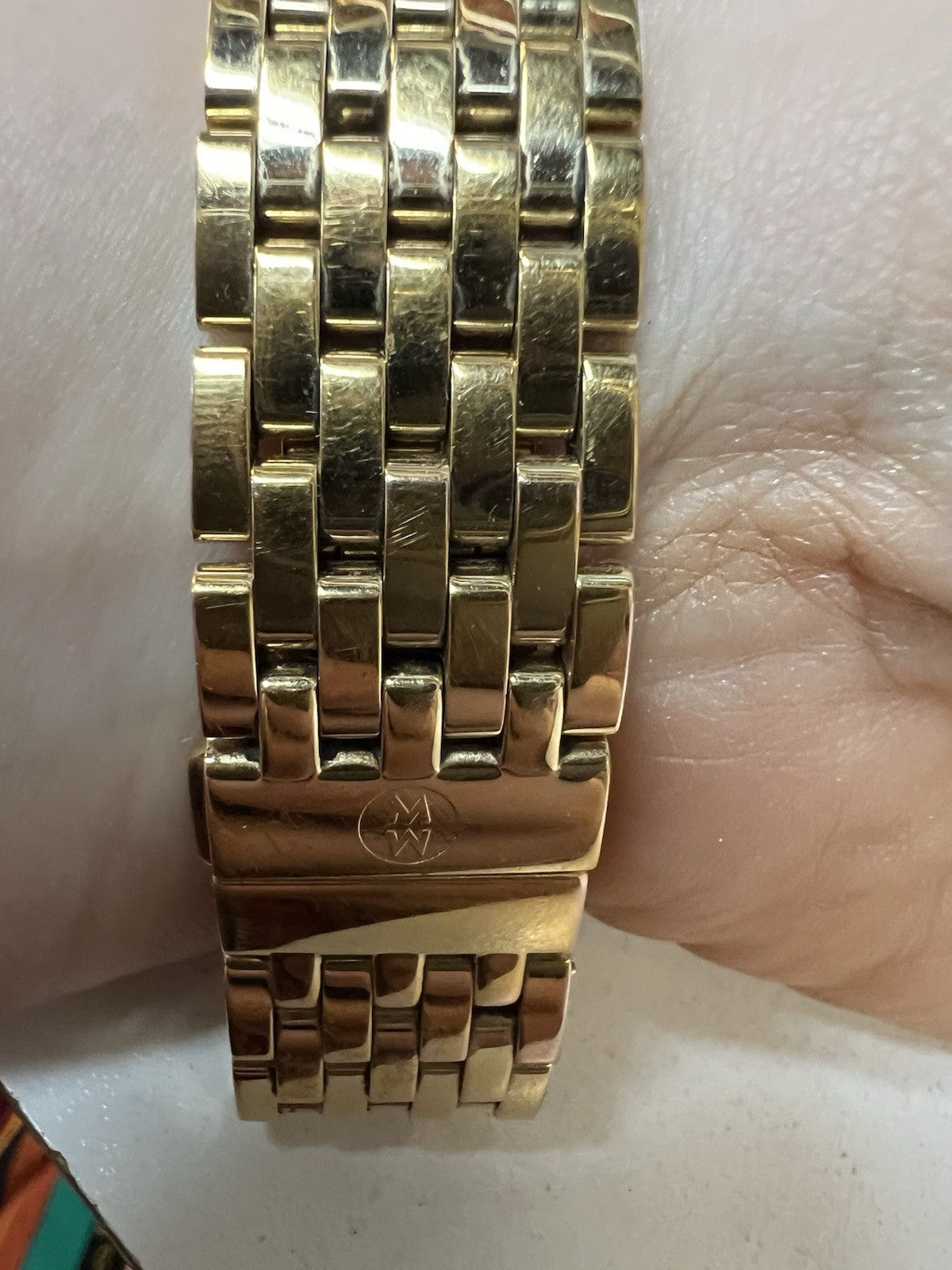 Michele 18k Gold Plated Diamond Bezel Chronograph MW21A01B0968