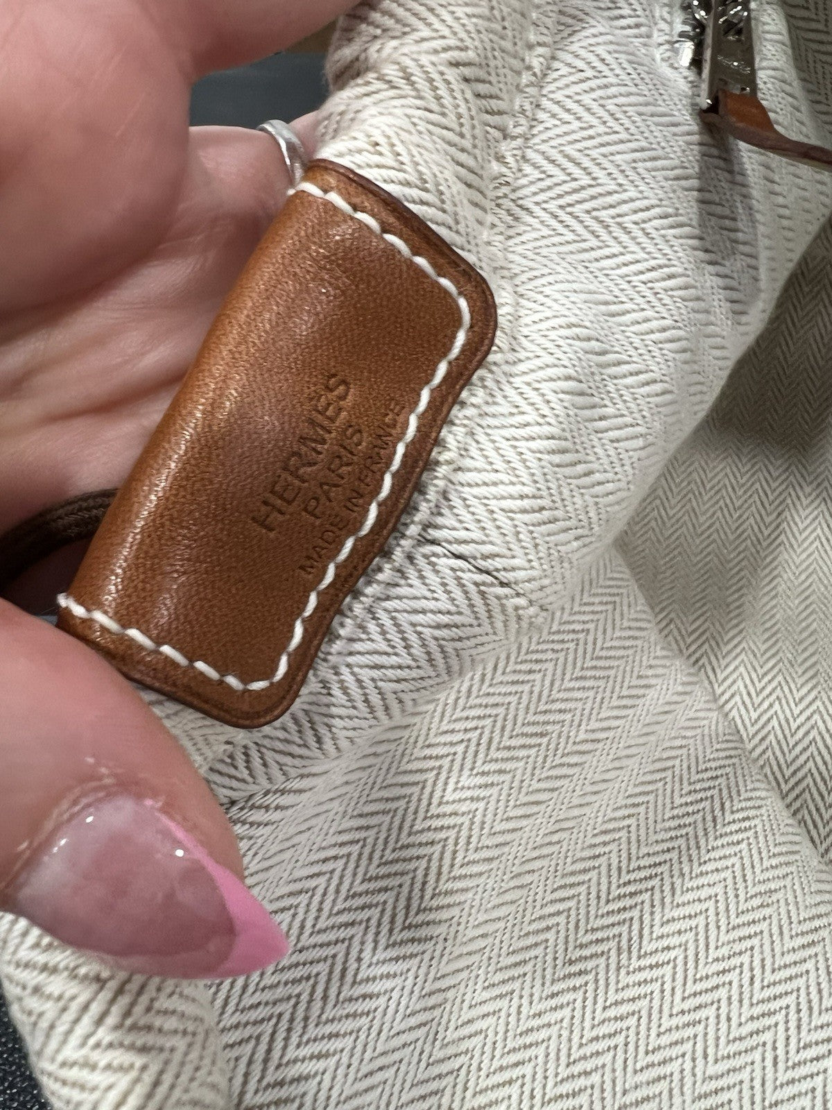 Hermes Cloth Fourbi 25 Pouch With Certificate Of Authenticity