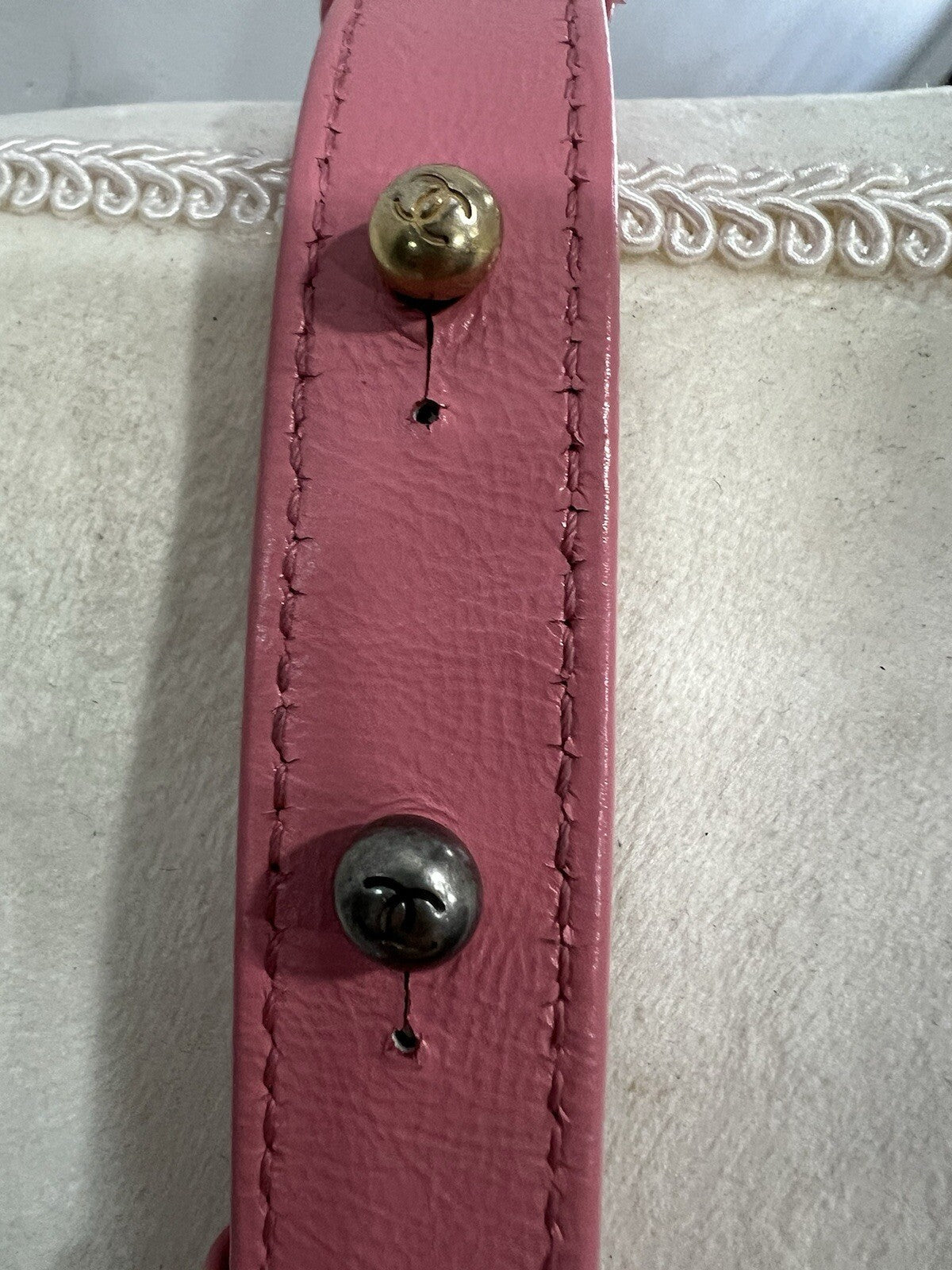 Chanel Gabrielle Pink Hobo Logo Handle Bag W/Certificate Of Authenticity