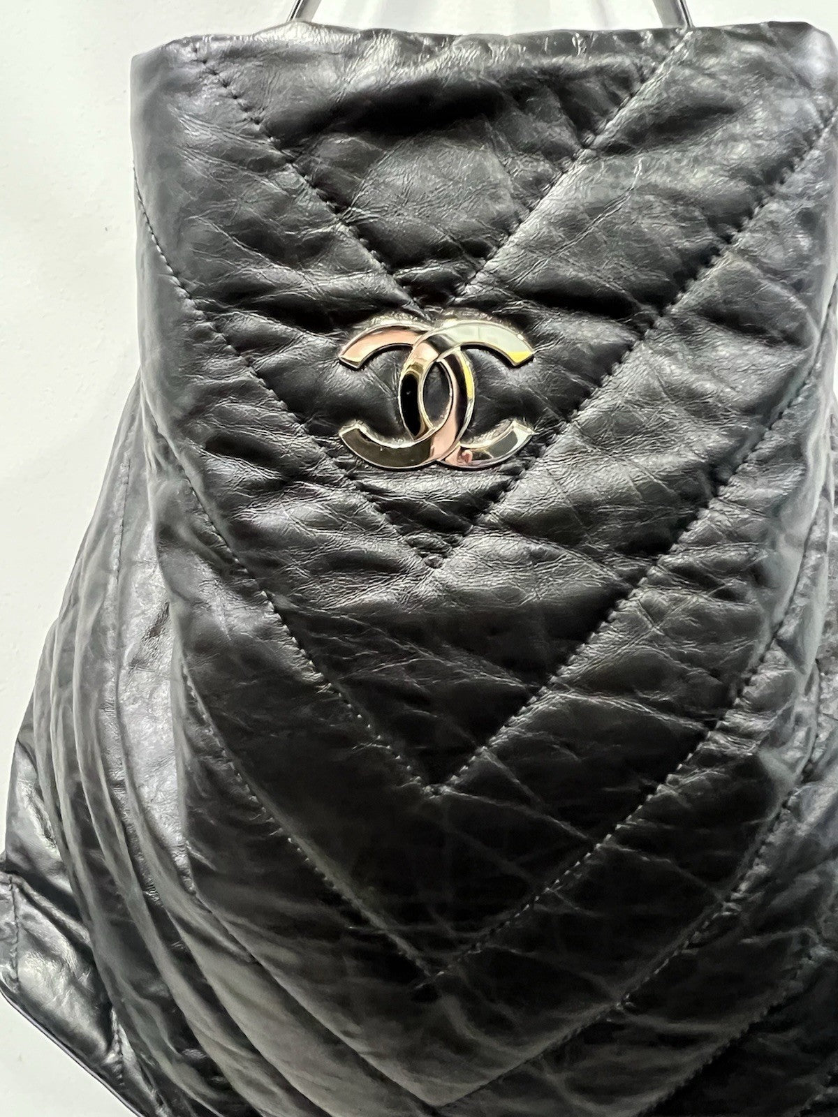 Chanel Leather Quilted Big Bang Travel Hobo Bag W/Authenticity