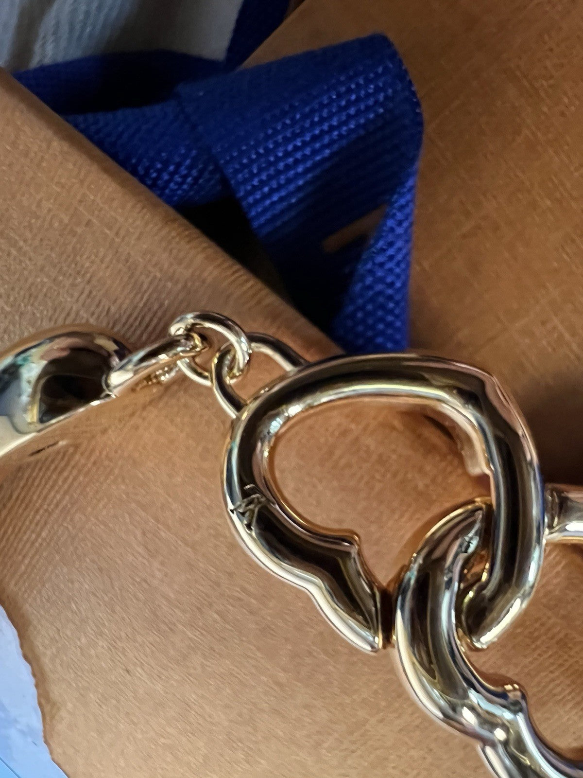 Louis Vuitton Say Yes Monogram Double Heart Bracelet Retail $440 Size S 17 6.7"