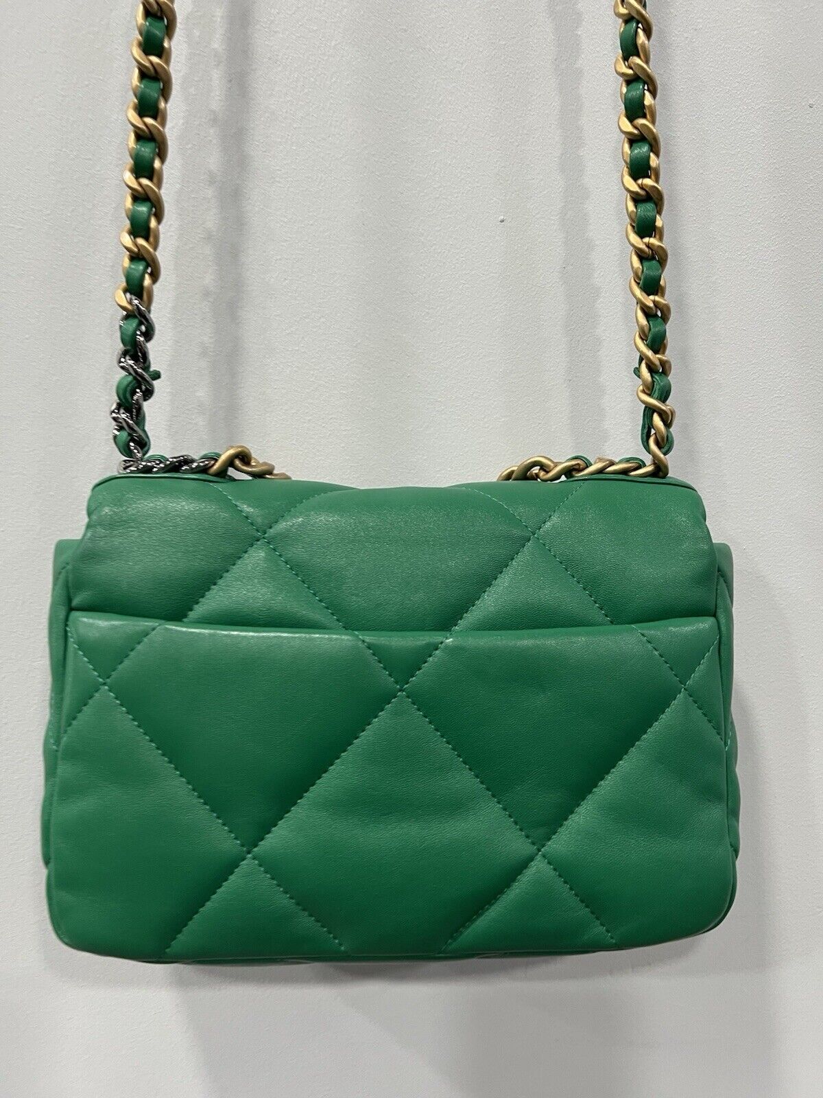 Chanel Medium 19 Flap Bag Green W/Authenticity