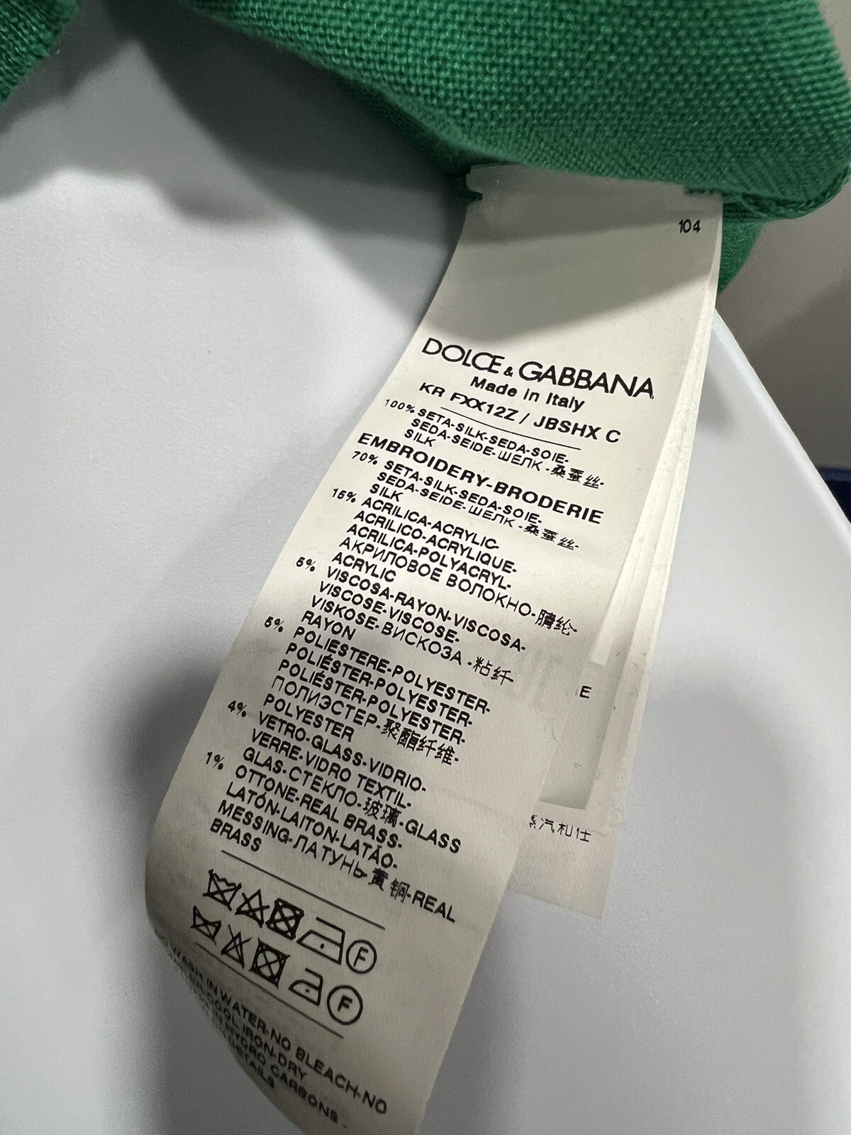 Dolce & Gabbana Silk Sweater W/ Floral Applique NWT Size M/L Sz 48