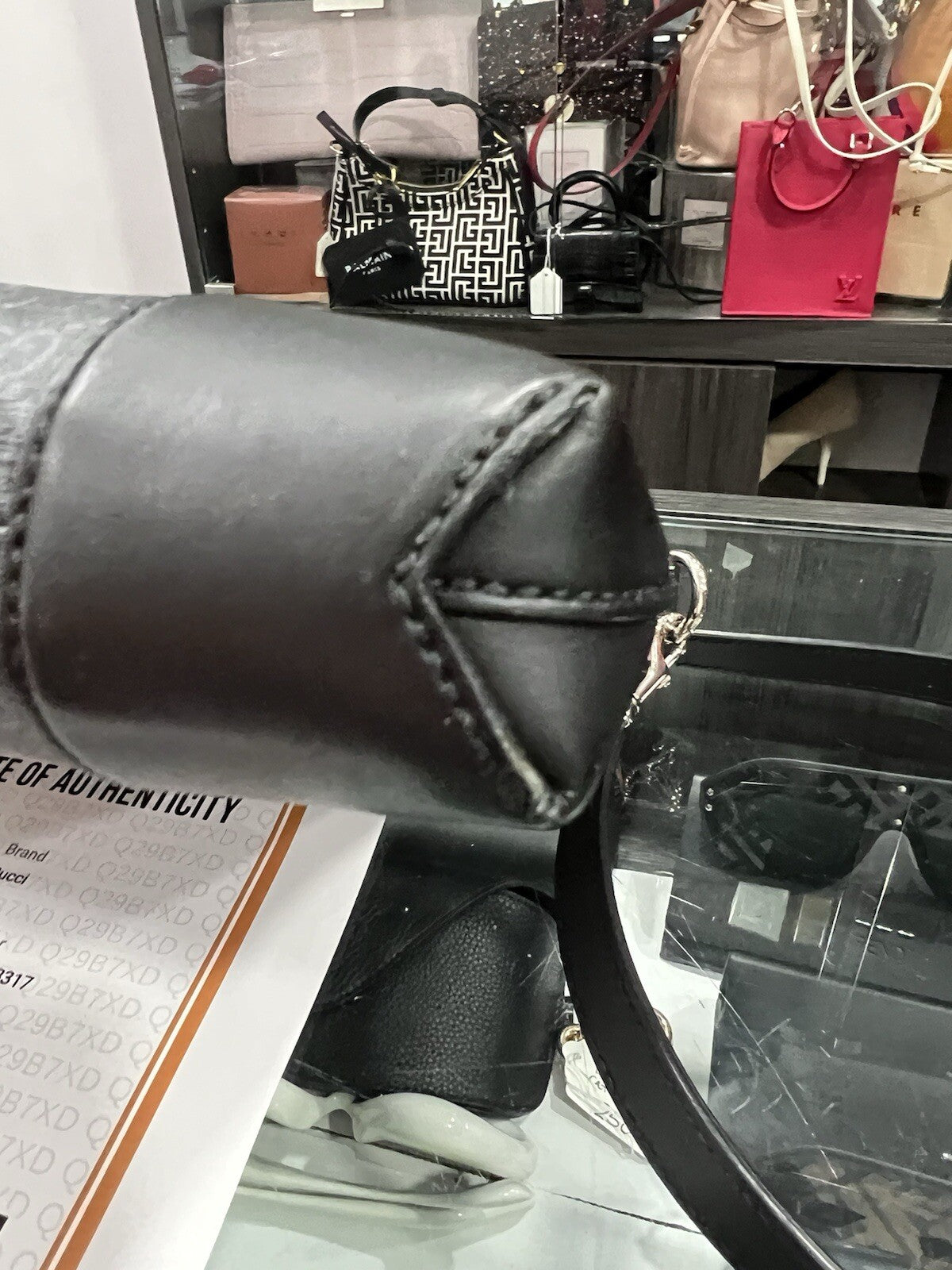 Gucci GG Supreme Black Messenger Bag W/Certificate Of Authenticity