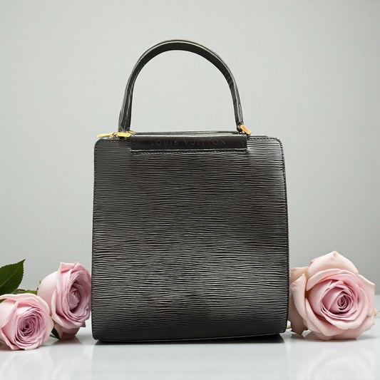 Louis Vuitton Black Epileather Top Handle Figari Pm Bag