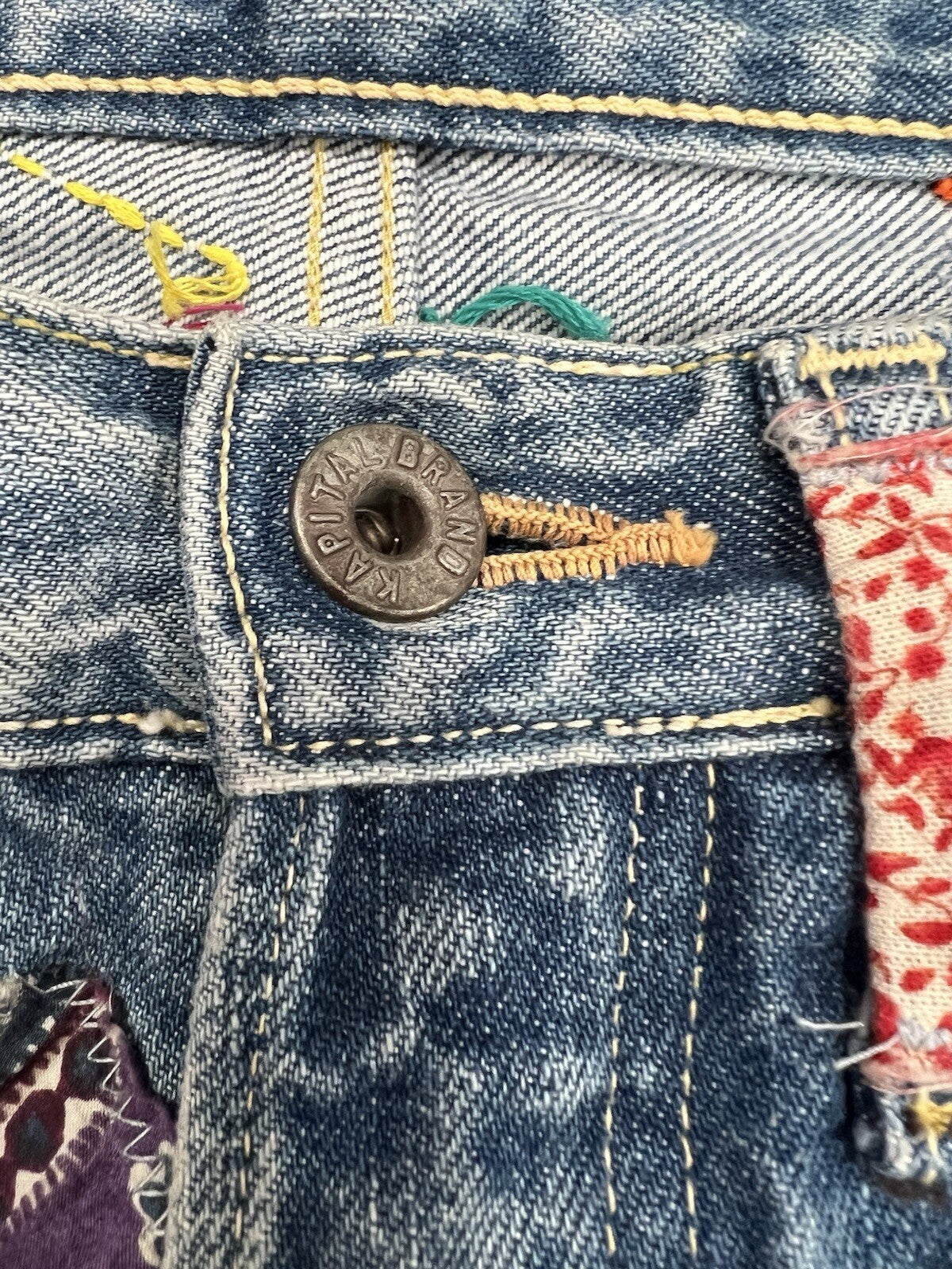 KAPITAL Straight Leg Crazy Patchwork Jeans Size 30 AUTHENTIC