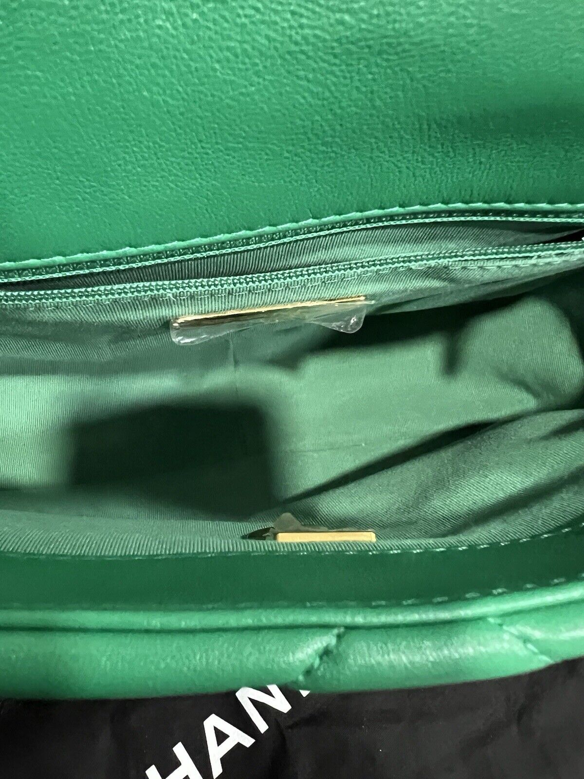 Chanel Medium 19 Flap Bag Green W/Authenticity