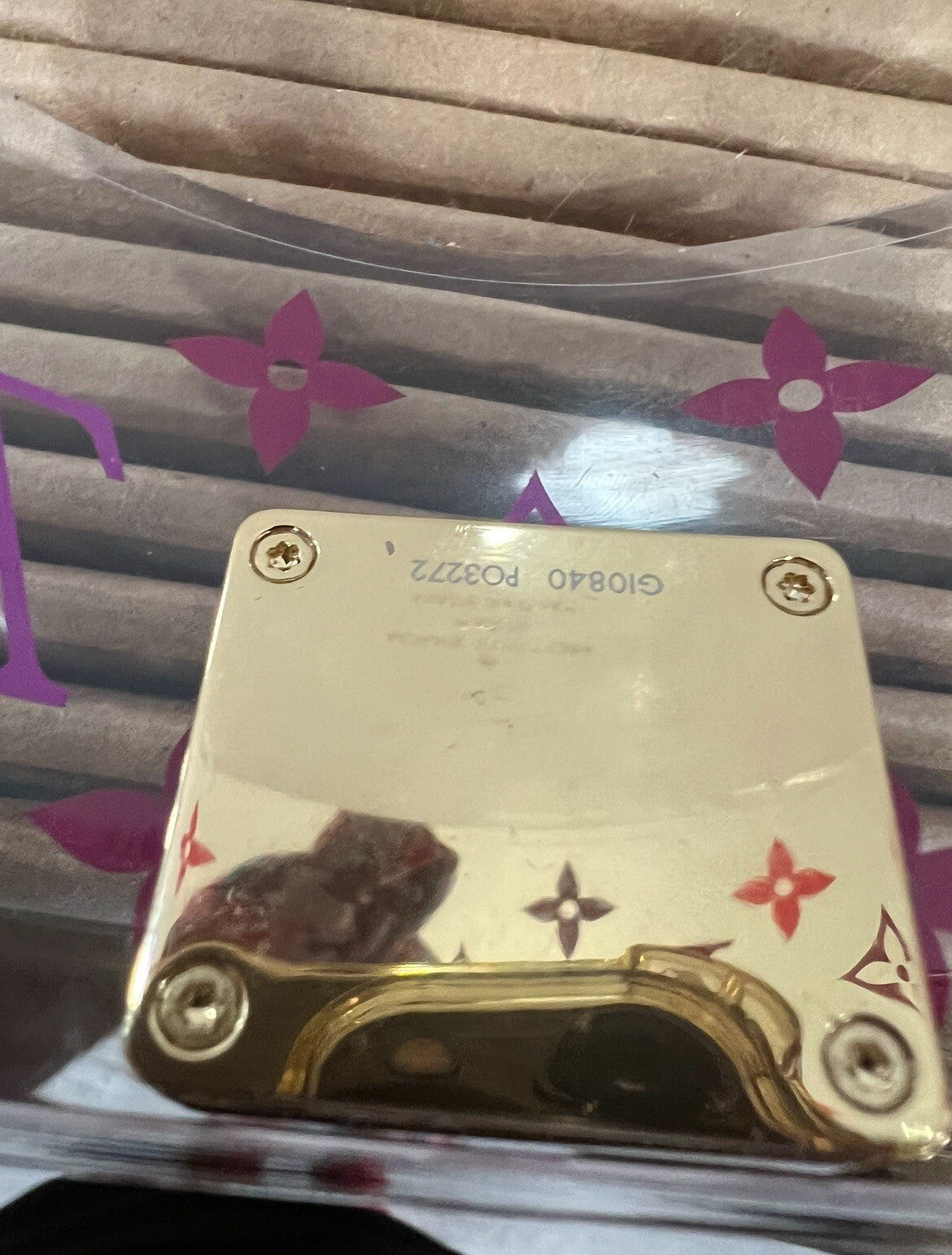 Louis Vuitton Monogram Scott Box With LV Scarf Handle Includes Box & Duster