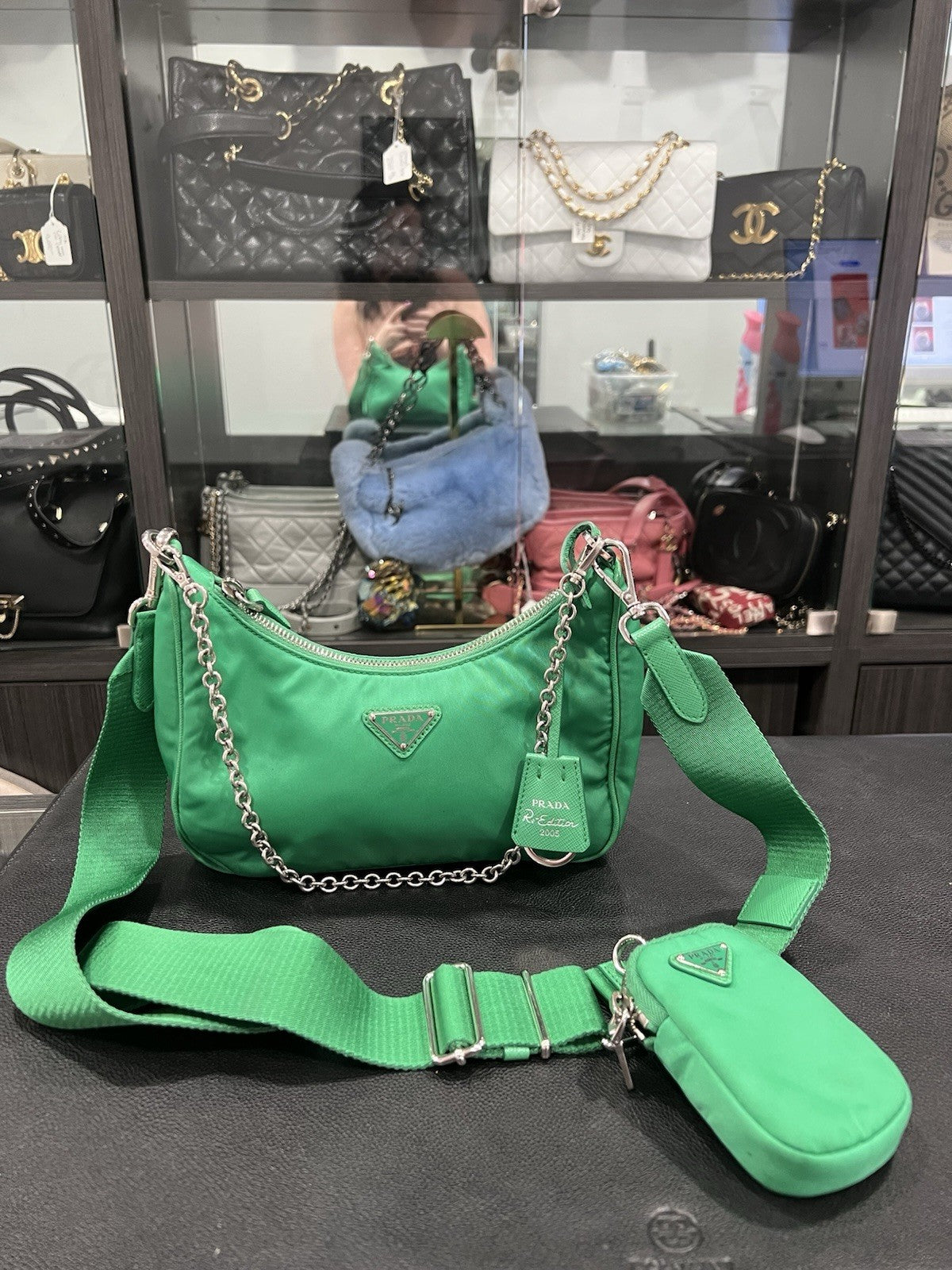 Prada Nylon Green Re-Edition 2005 With Certificate Of Authenticity