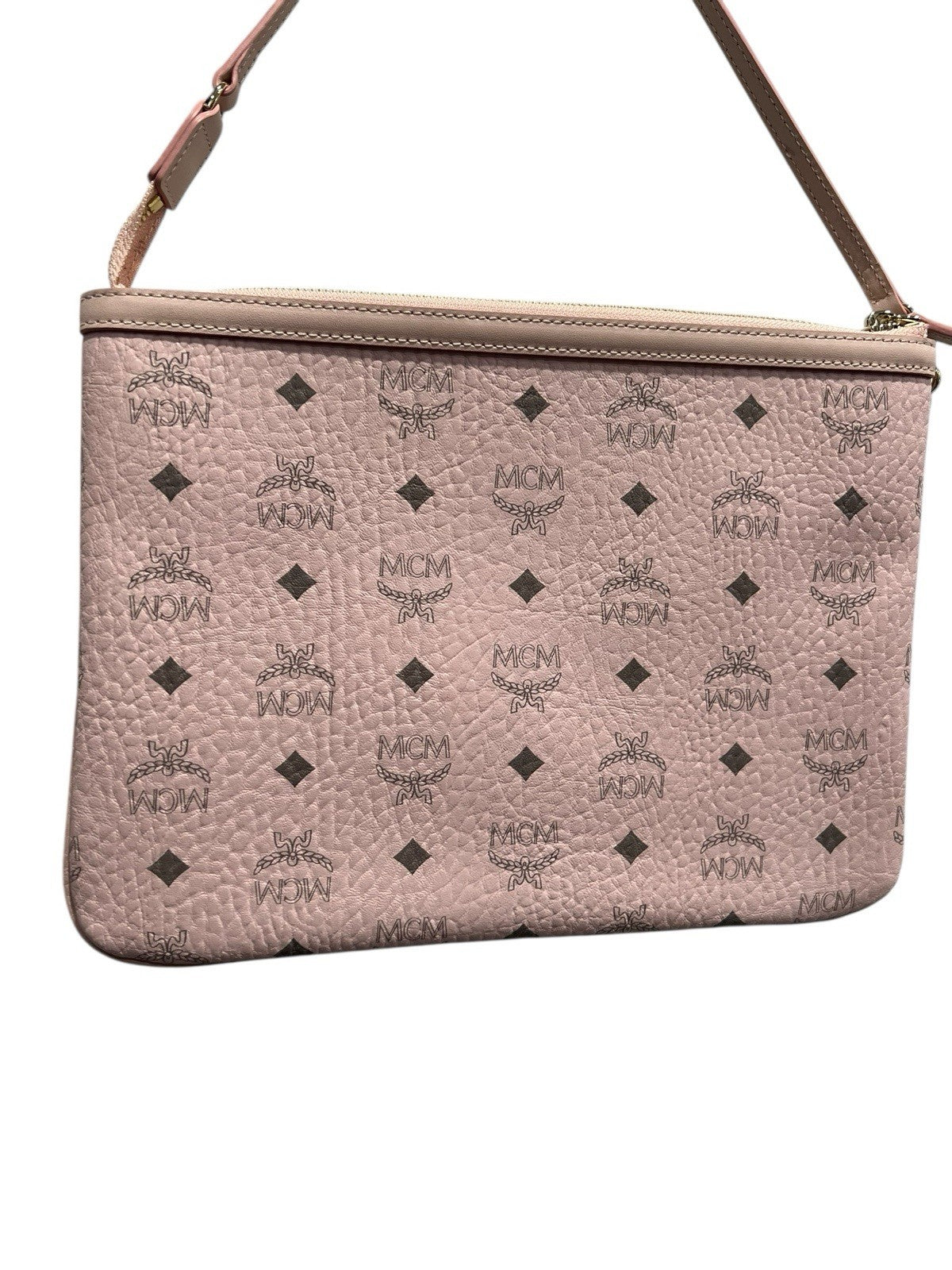 MCM Pink/Grey Insert Pouch Bag (NWOT) Authentic