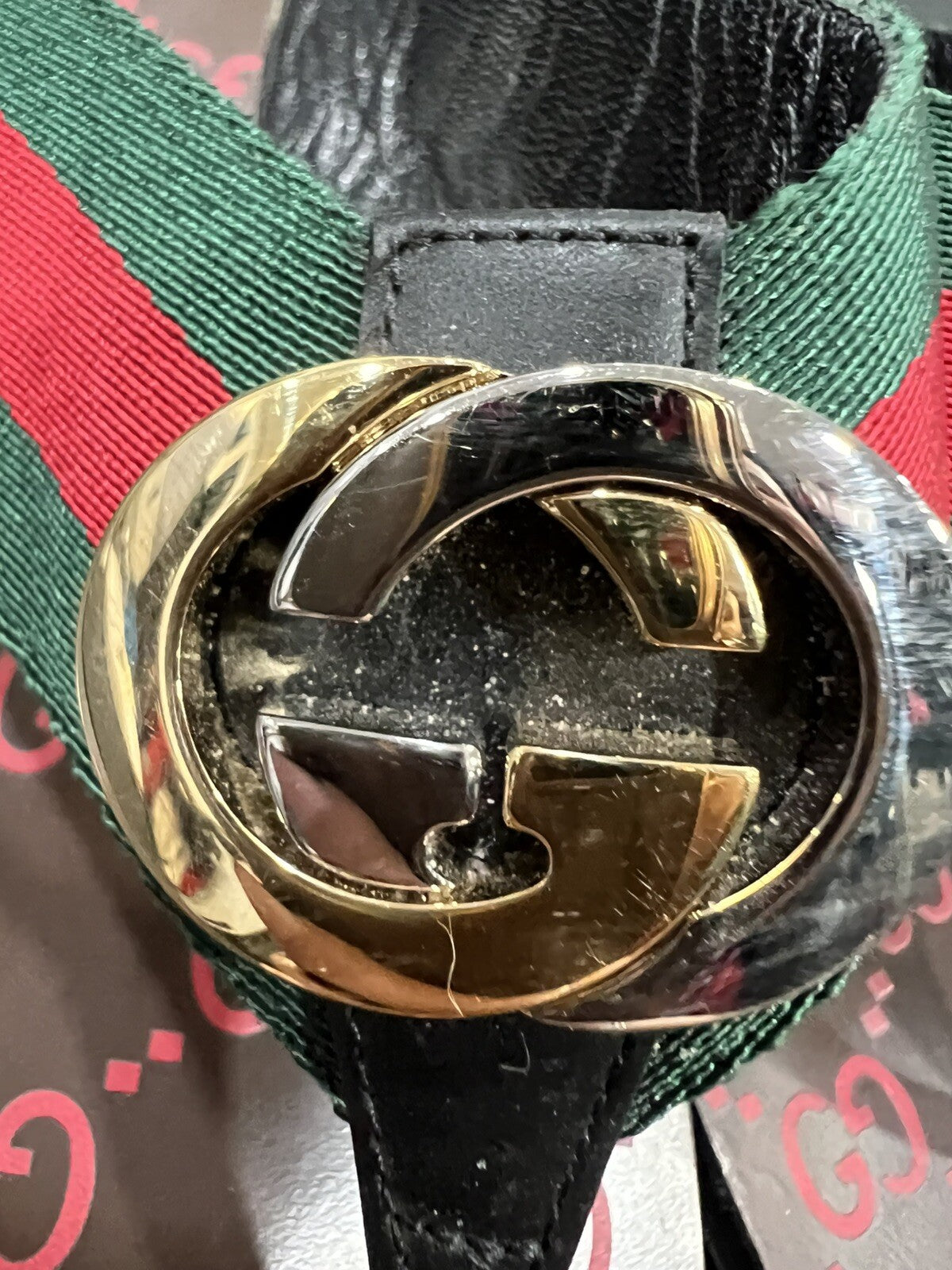 Gucci Kika Interlocking G Web Sandal Size 40/US 10 W/Duster