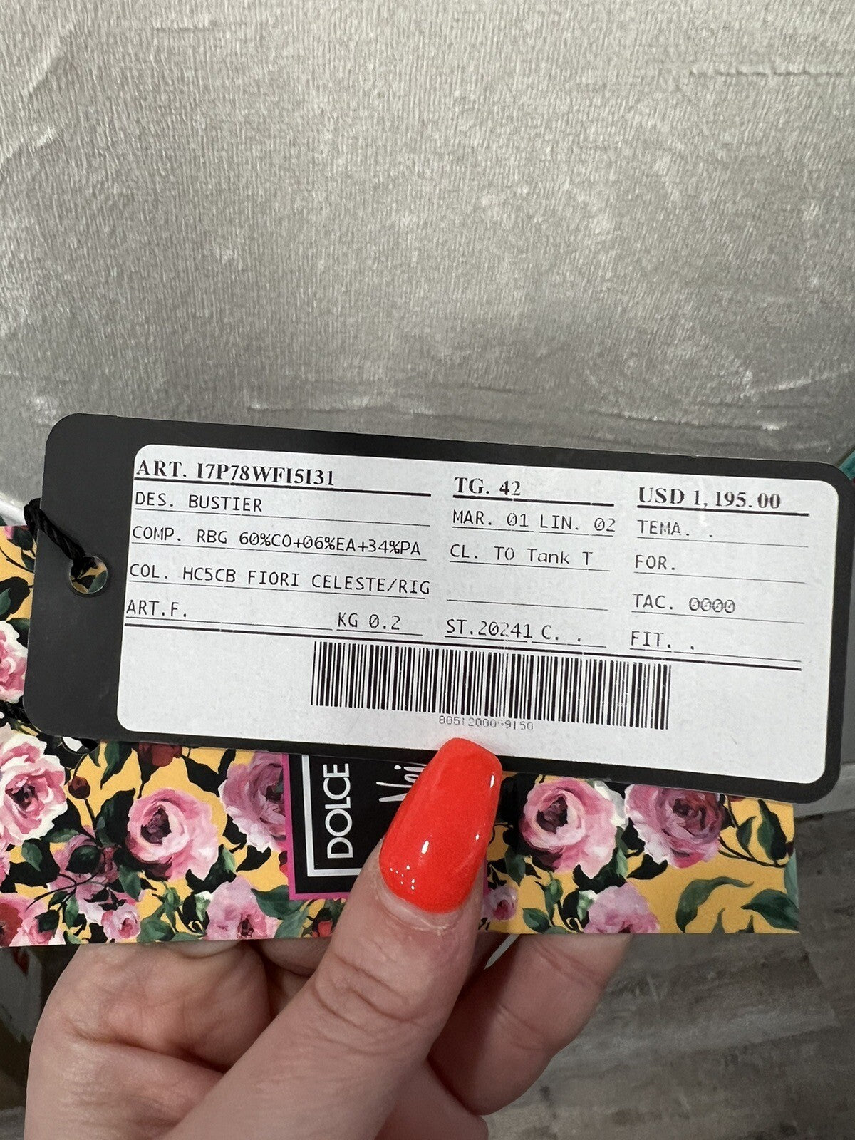 Dolce & Gabbana Floral Crop Corset Bustier NWT Size 42/US6 Retail $1195