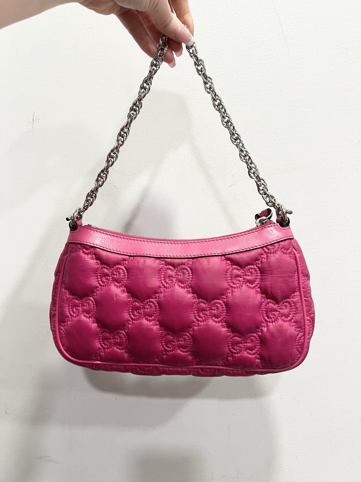 Gucci GG Matelasse Nylon Shoulder Bag With Authenticity Retail $1940