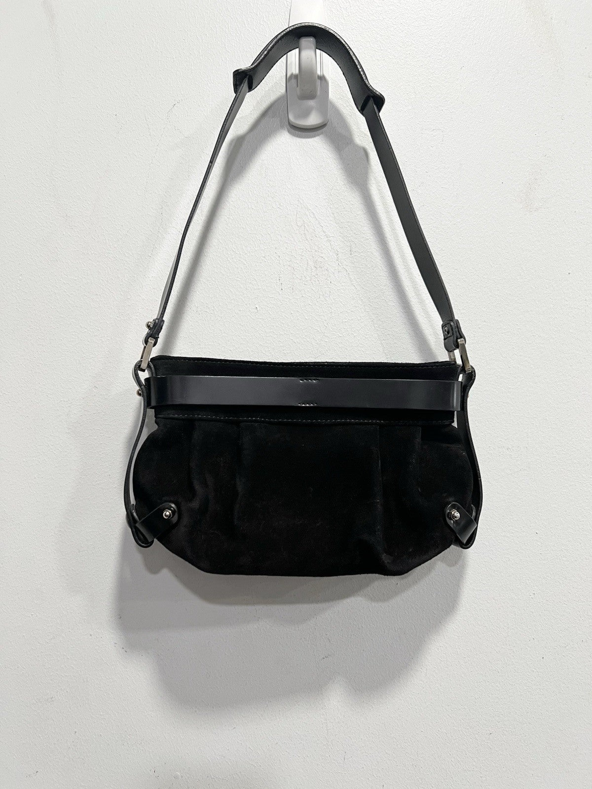 Salvatore Ferramao Gancino Nubuck Baguette Shouler Bag