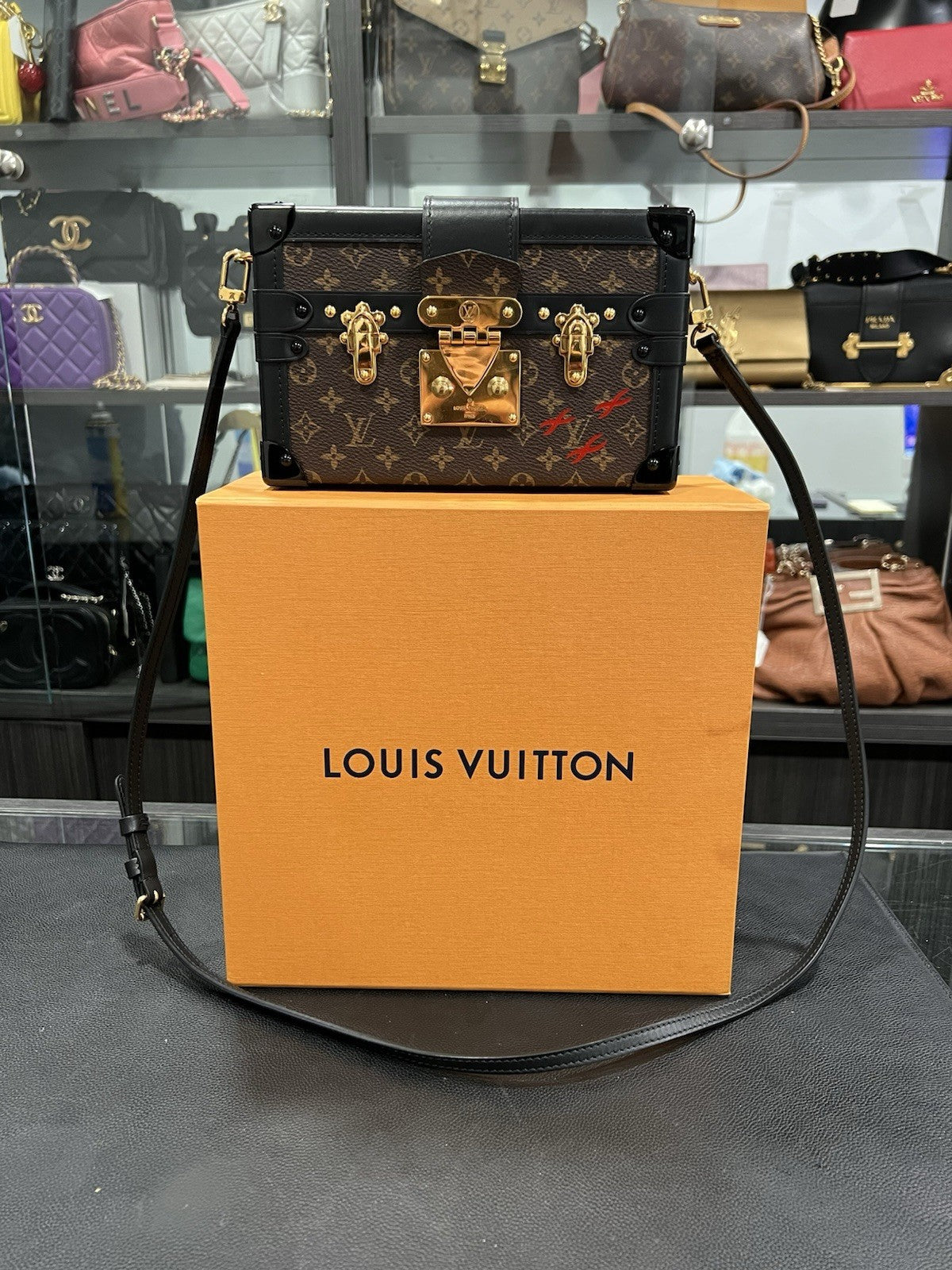Louis Vuitton Petit Malle Souple Trunk Bag Box & Authenticity Retail $6400