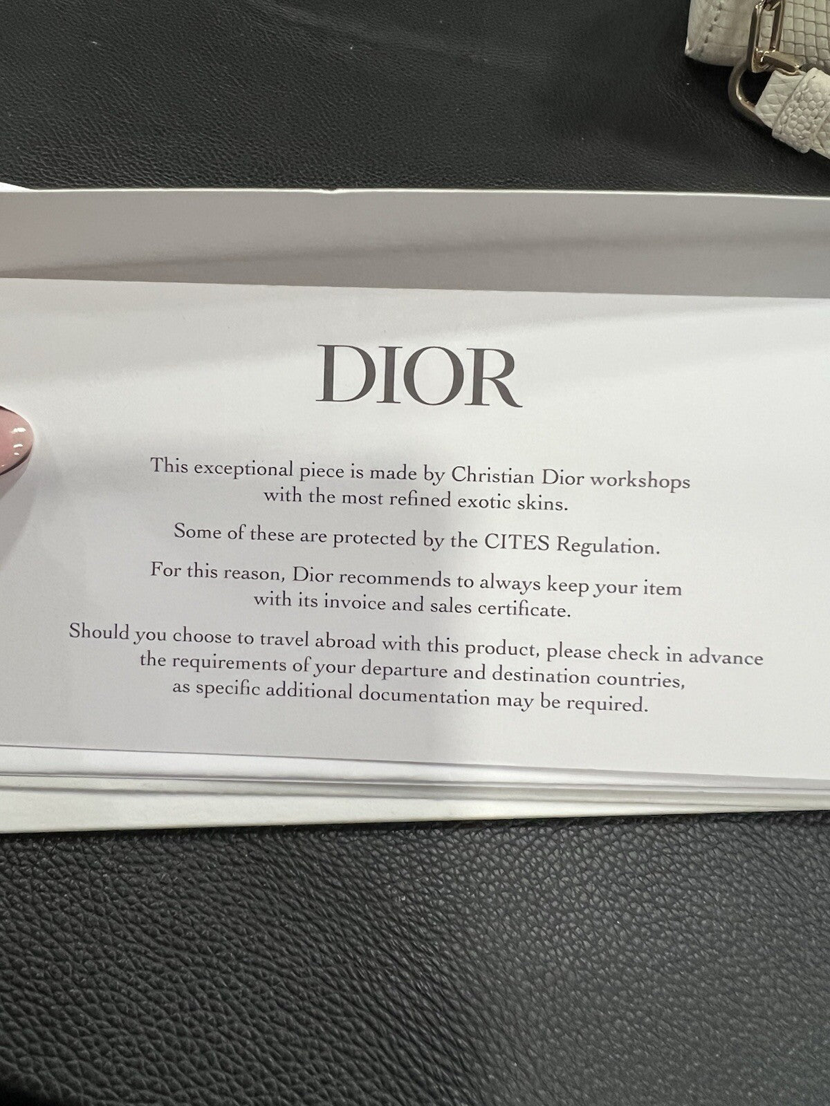 Christian Dior Lizard Ivory/Gold D-Joy Bag