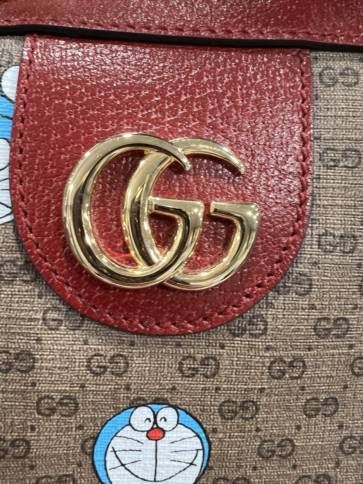Gucci X Fujiko Pro Doraemon GG Supreme Canvas Boston Duffle Bag NWOB
