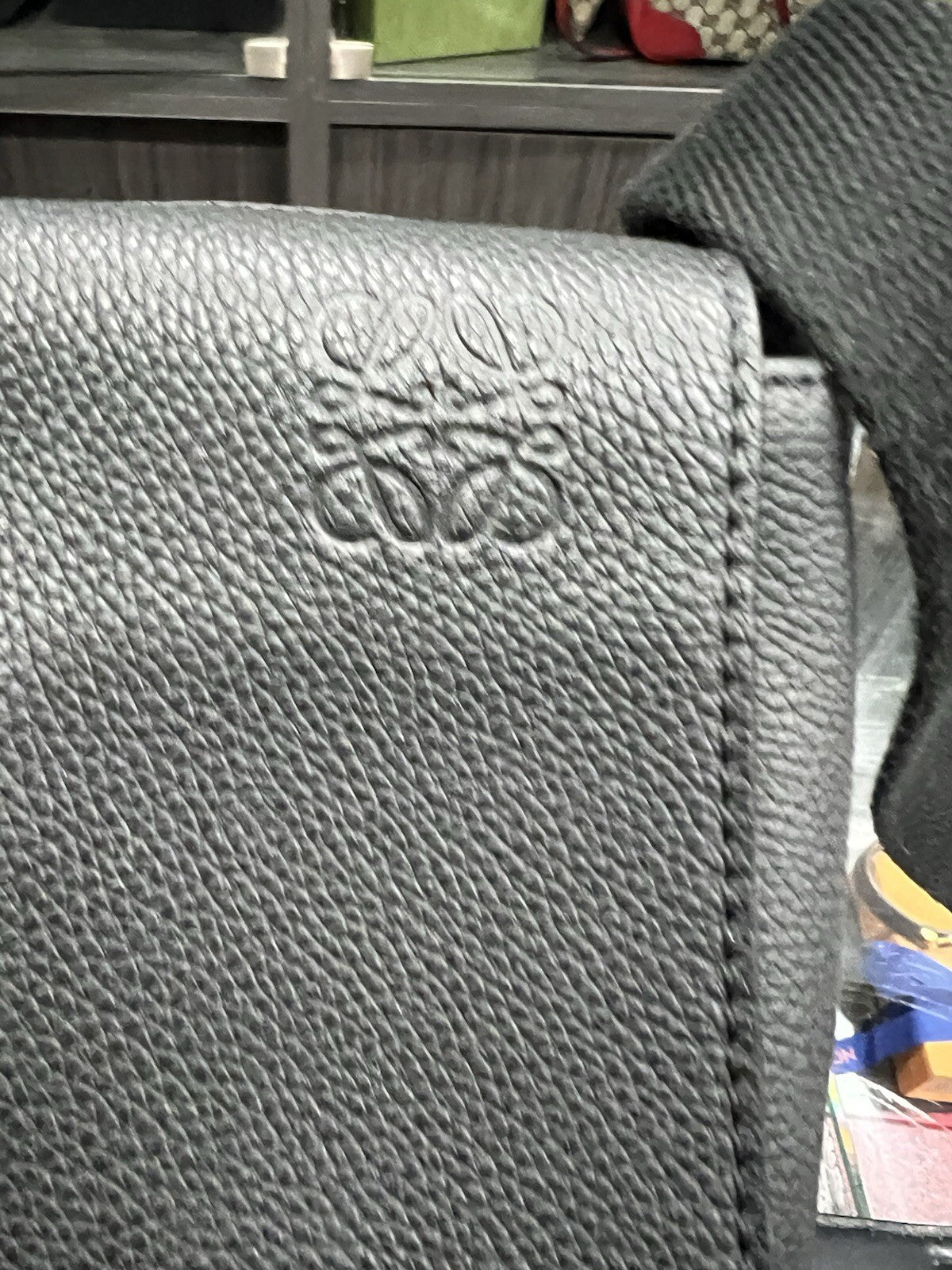 Loewe XS Military Messenger Bag In Black W/Cert of Authenticity