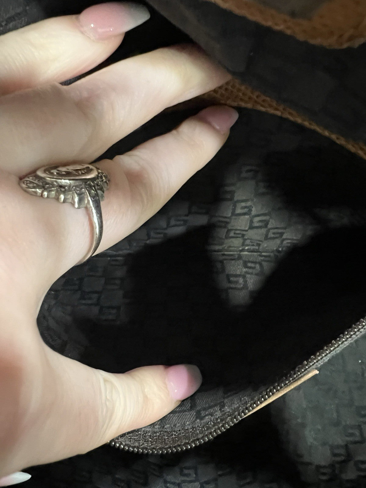 Gucci Vintage Lizard Cognac Limited Edition Handbag