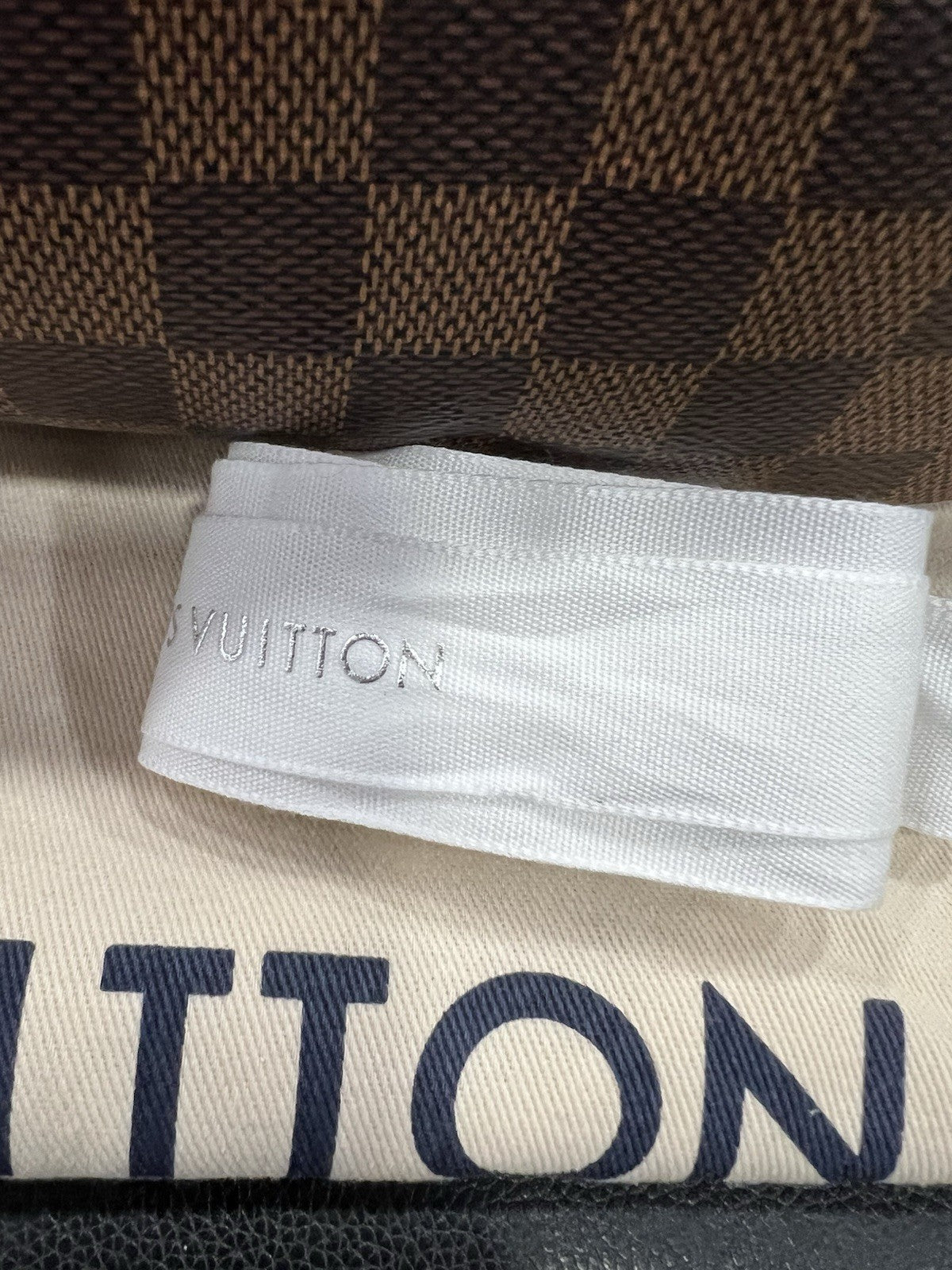 Louis Vuitton Damier Ebene 35 Complete Set Lock Key Duster Box Bag & Receipt