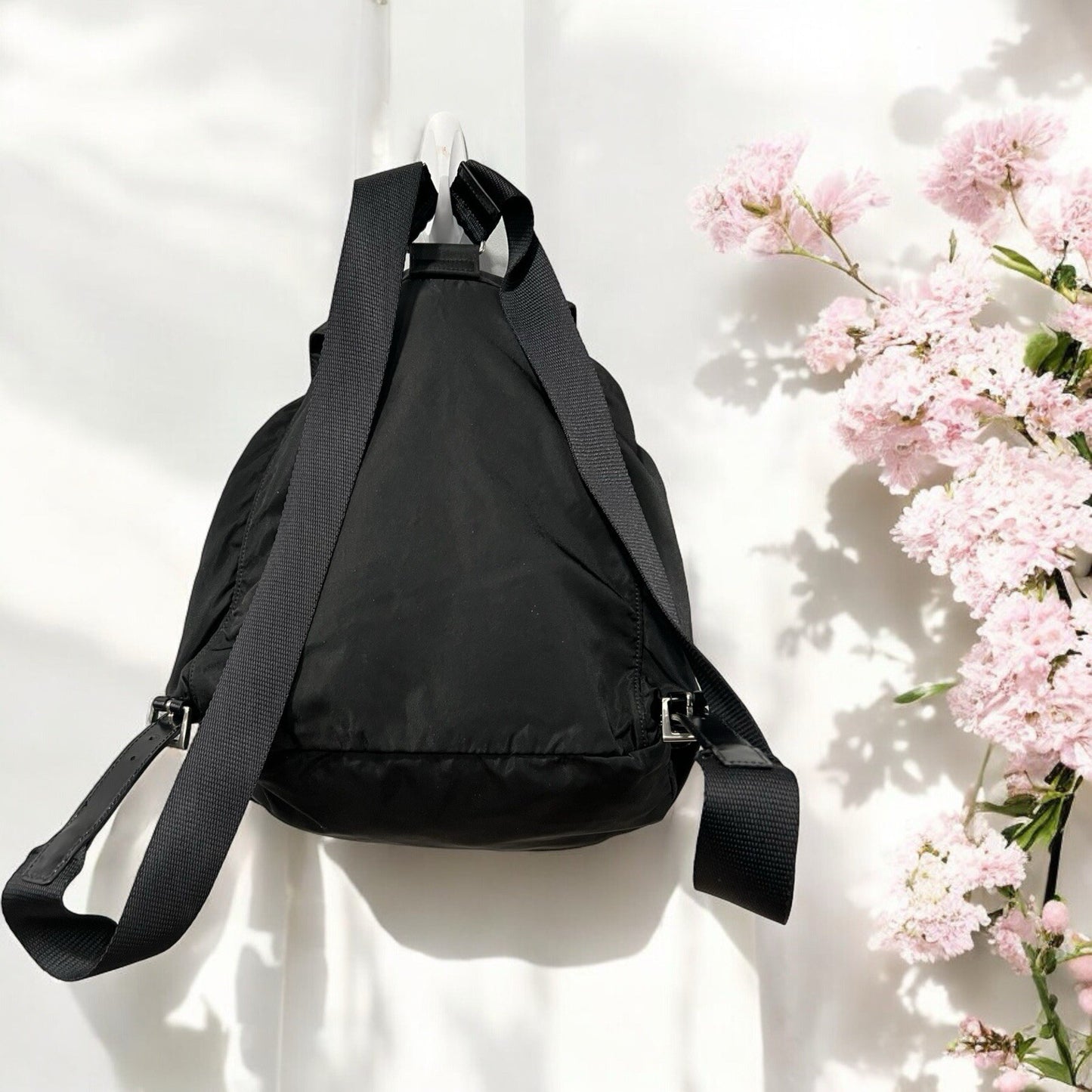 Prada Vela Nylon Tessuto Black Backpack With Certificate Of Authenticity