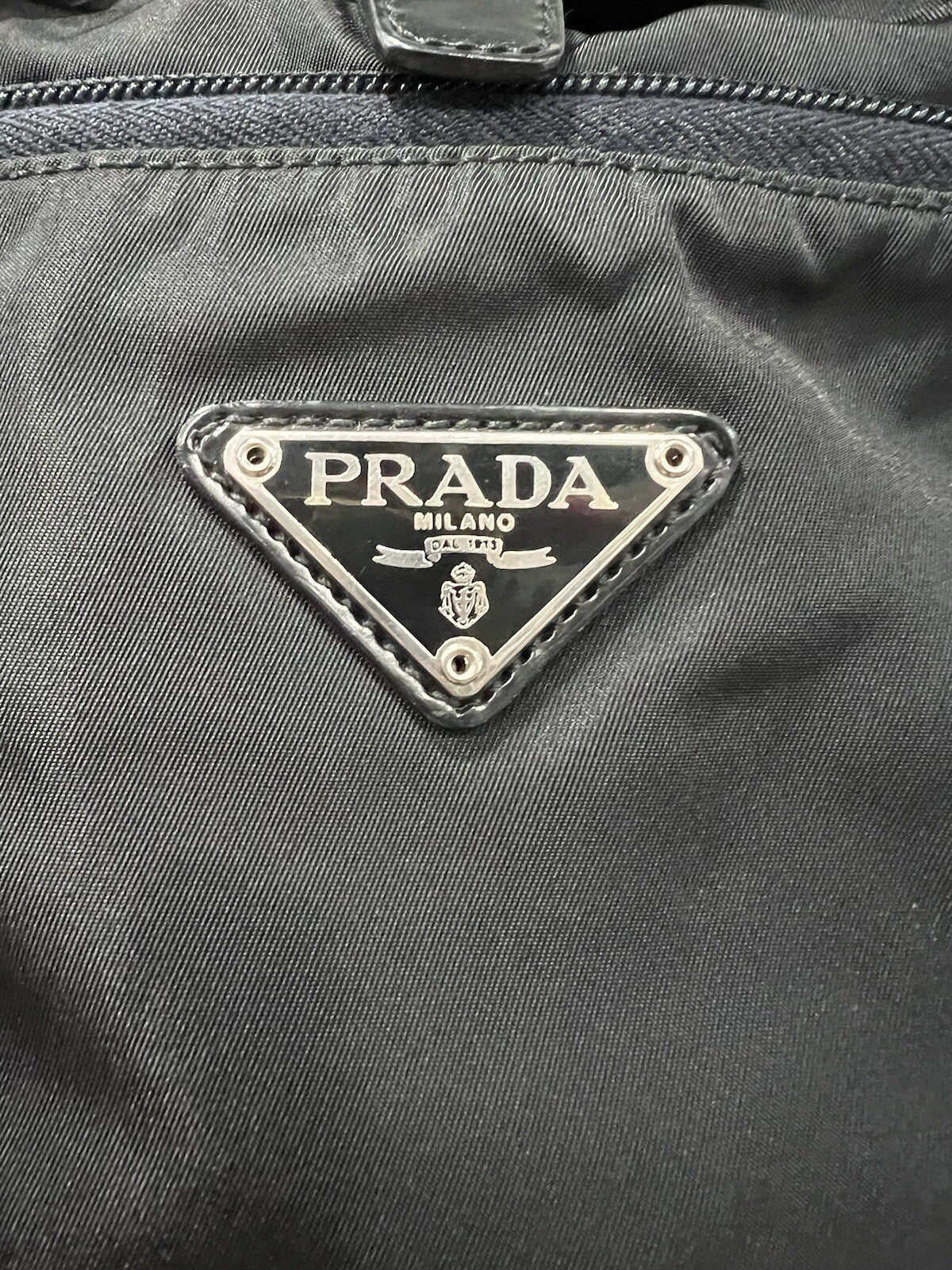 Prada Vela Nylon Tessuto Black Backpack With Certificate Of Authenticity