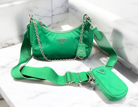 Prada Nylon Green Re-Edition 2005 With Certificate Of Authenticity