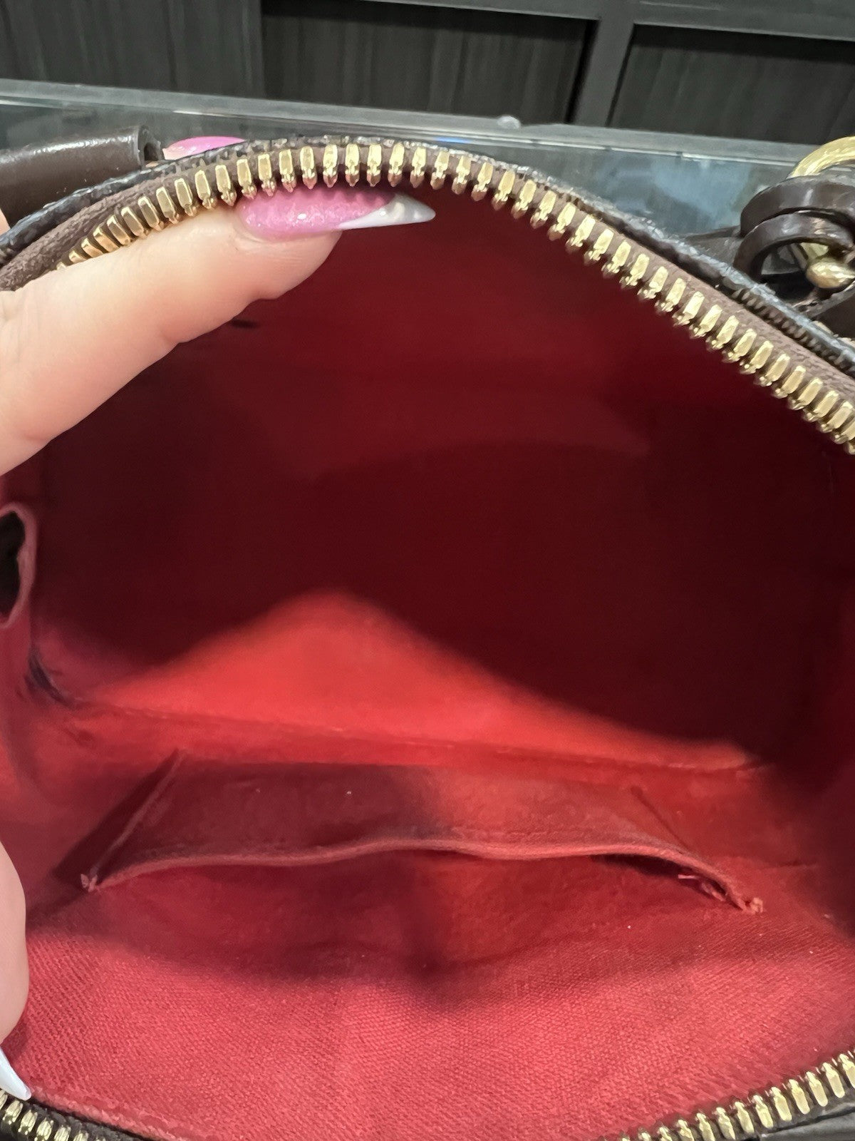 Louid Vuitton Damier Ebene BB Alma W/Lock Key & Authenticity Retail $2k